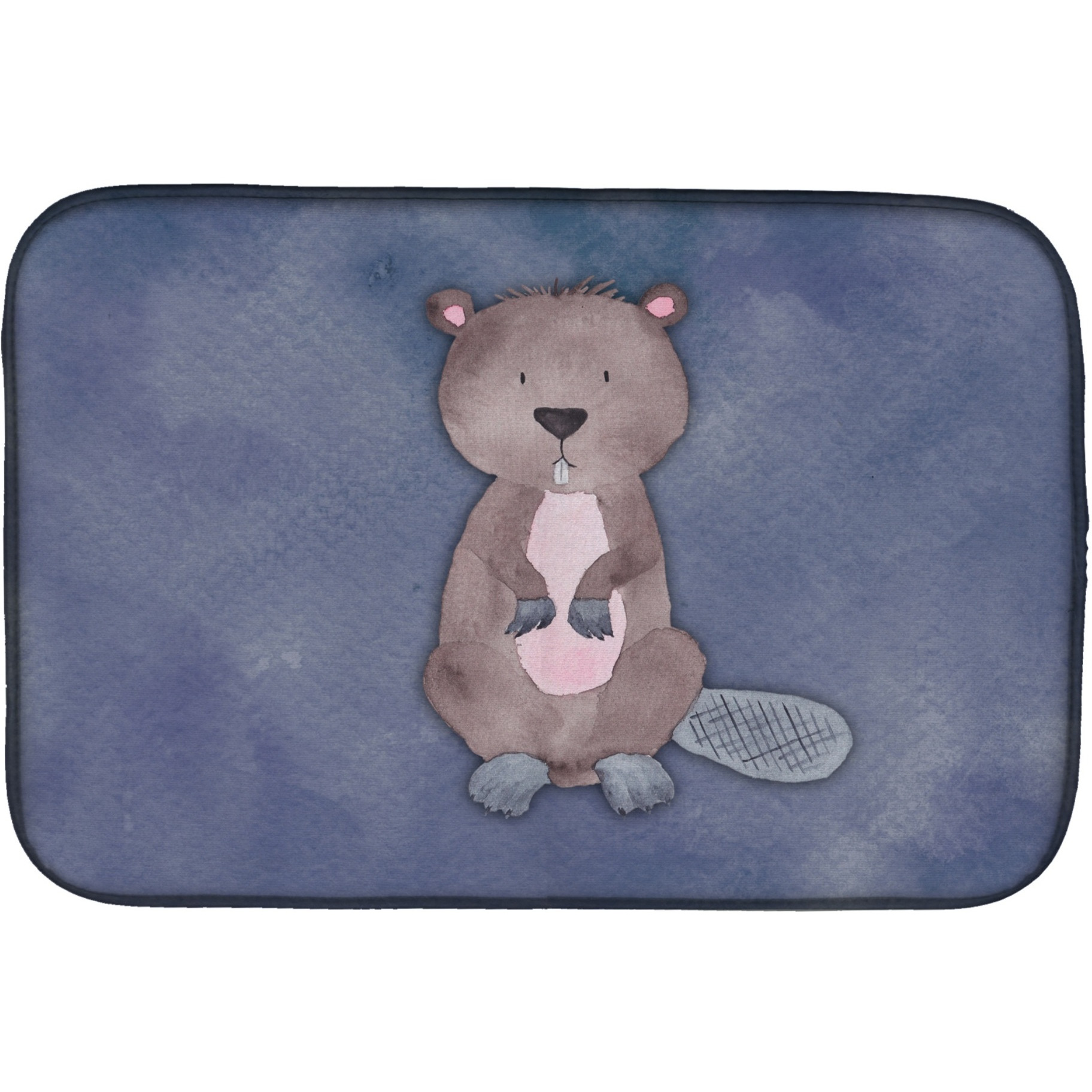 &quotCaroline's Treasures Beaver Watercolor Dish Drying Mat, 14"" x 21"", Multicolor"