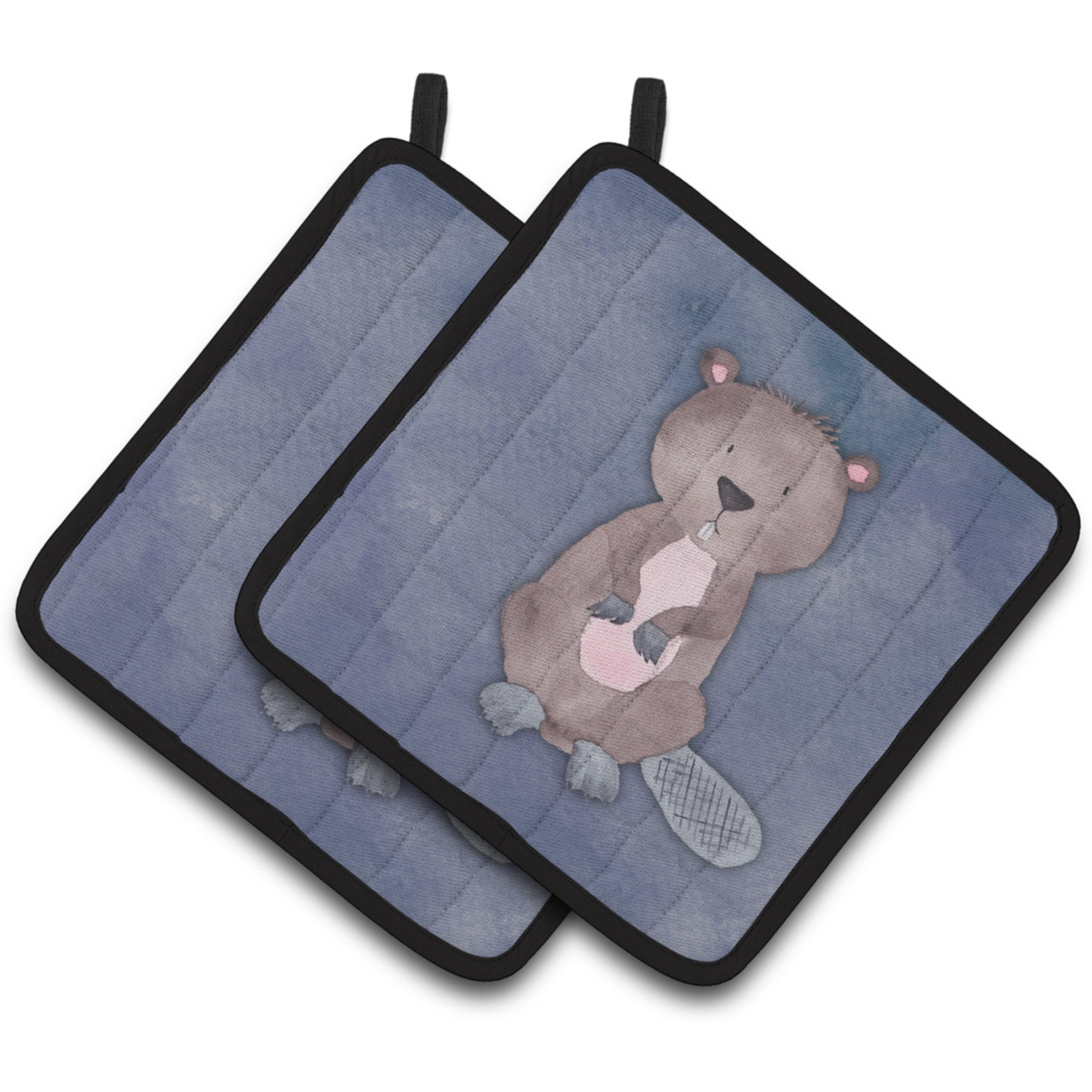 &quotCaroline's Treasures Beaver Watercolor Decorated pot holder, 7.5"&quotH x 7.5"&quotW, Multicolor"