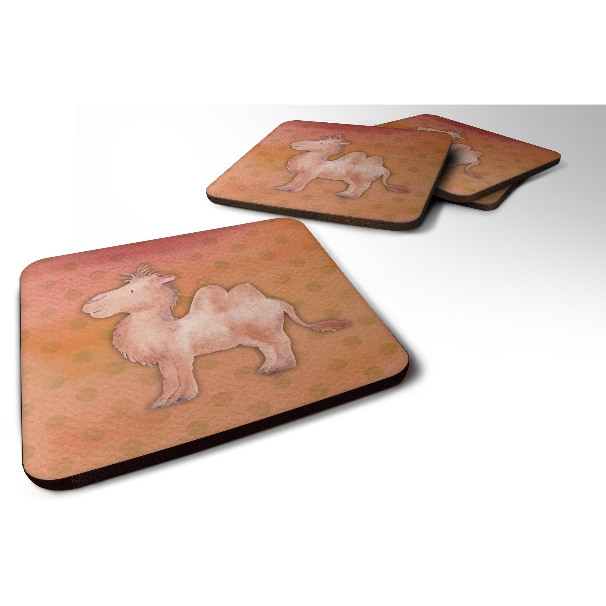 &quotCaroline's Treasures Polkadot Camel Watercolor Decorative coasters, 3.5, Multicolor"