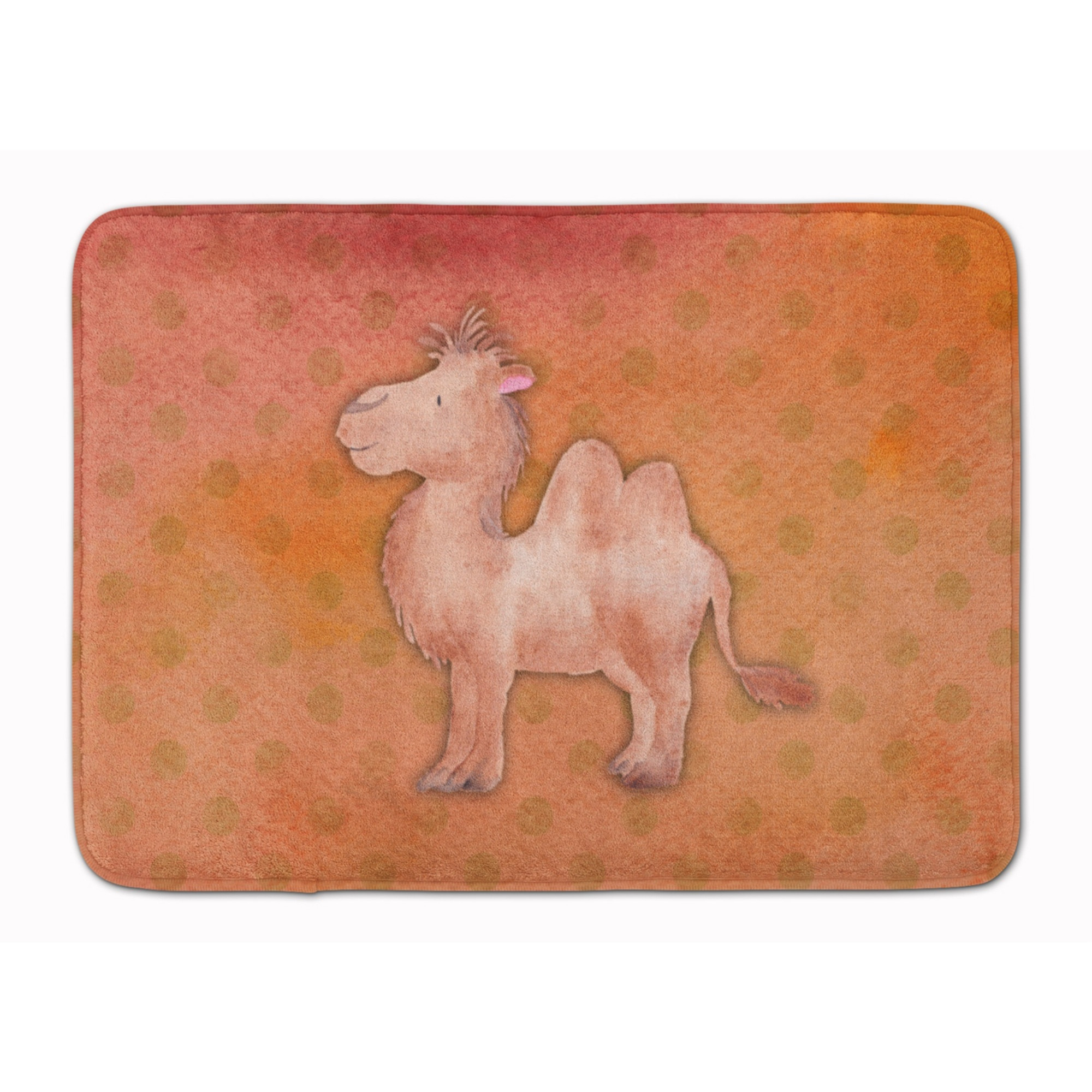 &quotCaroline's Treasures Polkadot Camel Watercolor Floor Mat, 19"&quotH x 27"&quotW, Multicolor"