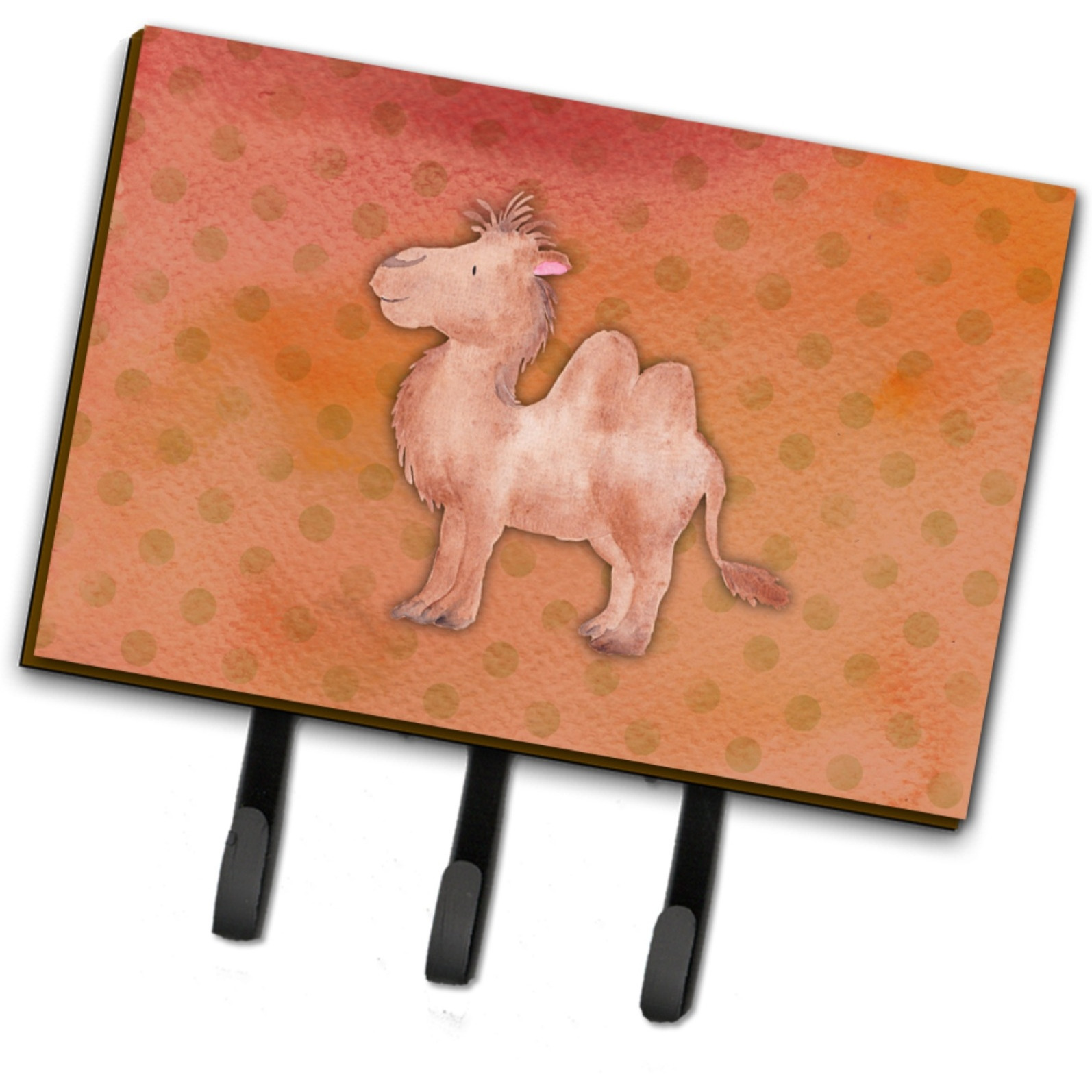 &quotCaroline's Treasures Polkadot Camel Watercolor Wall Hook, Triple, Multicolor"