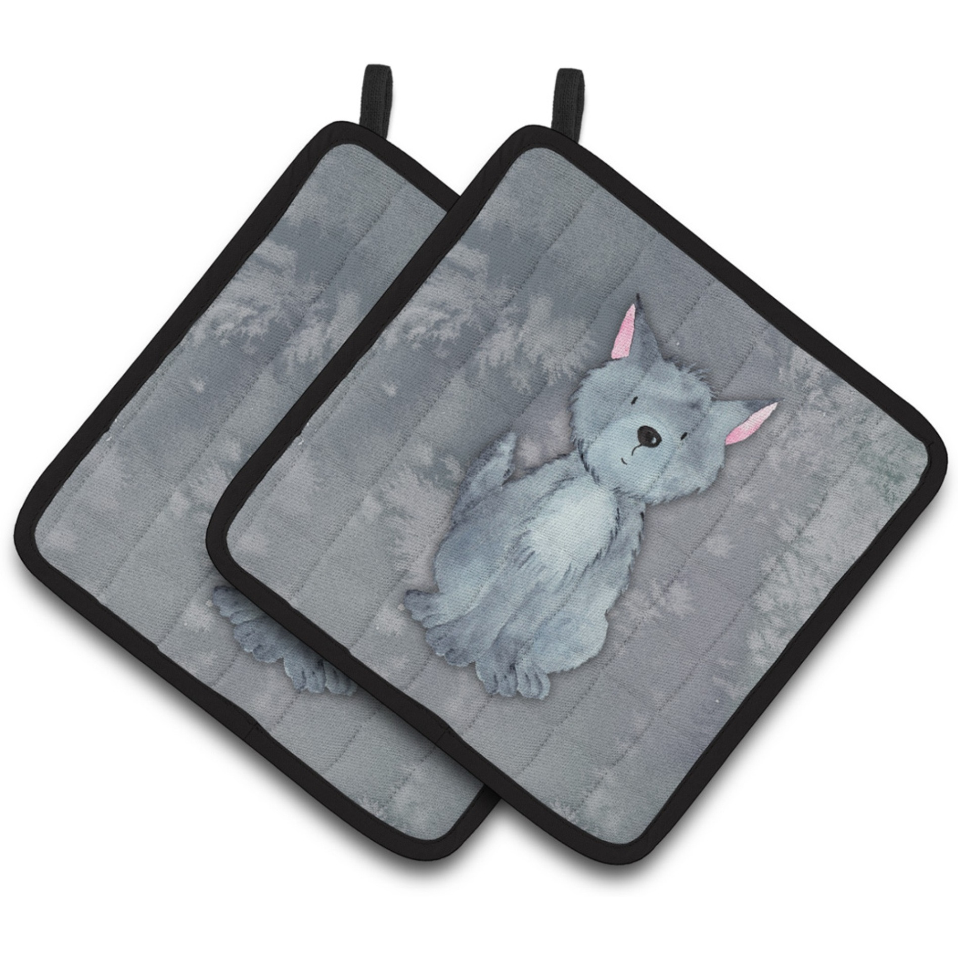 &quotCaroline's Treasures Wolf Watercolor Decorated pot holder, 7.5"" x 7.5"", Multicolor"