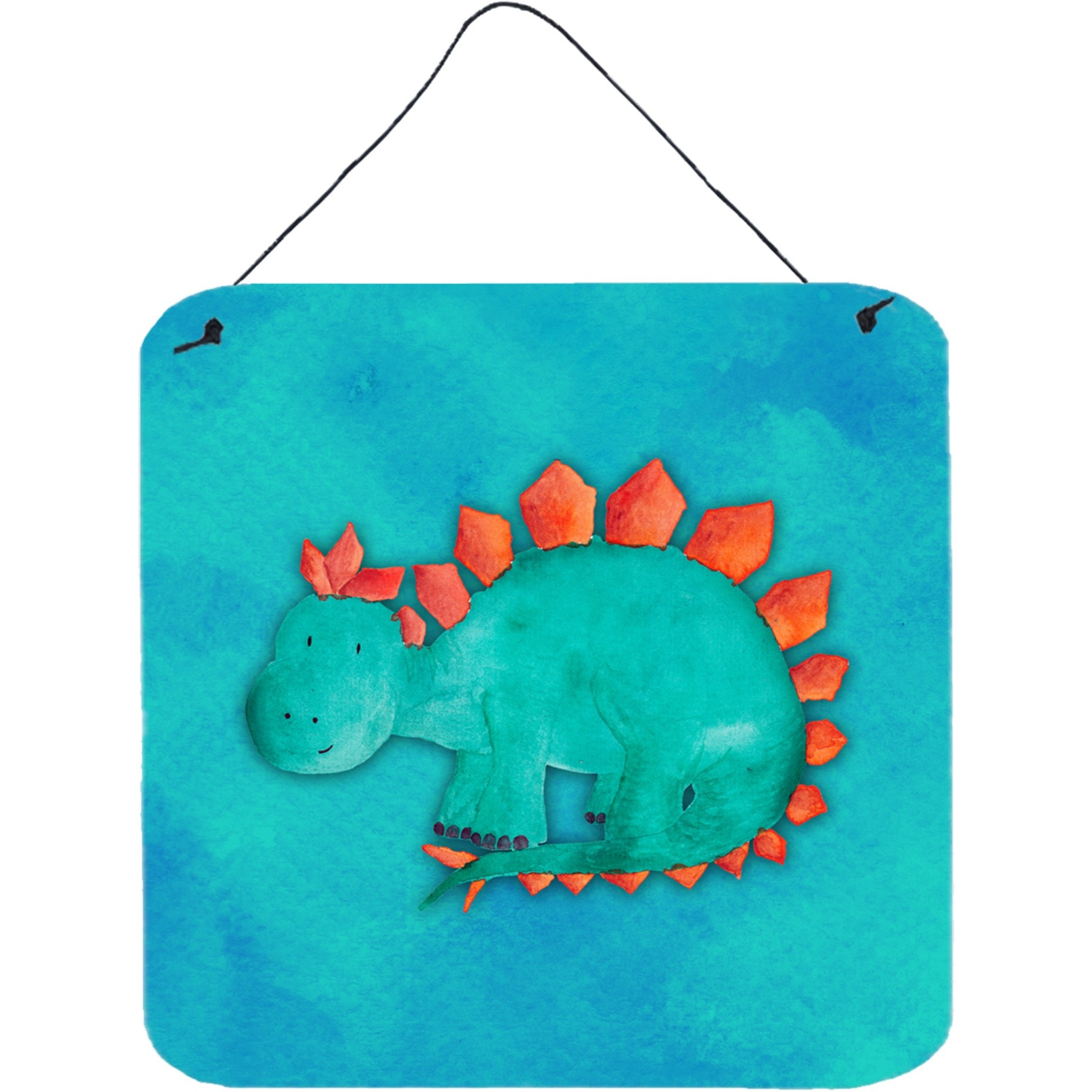 &quotCaroline's Treasures Stegosaurus Watercolor Metal Print, 6"" x 6"", Multicolor"