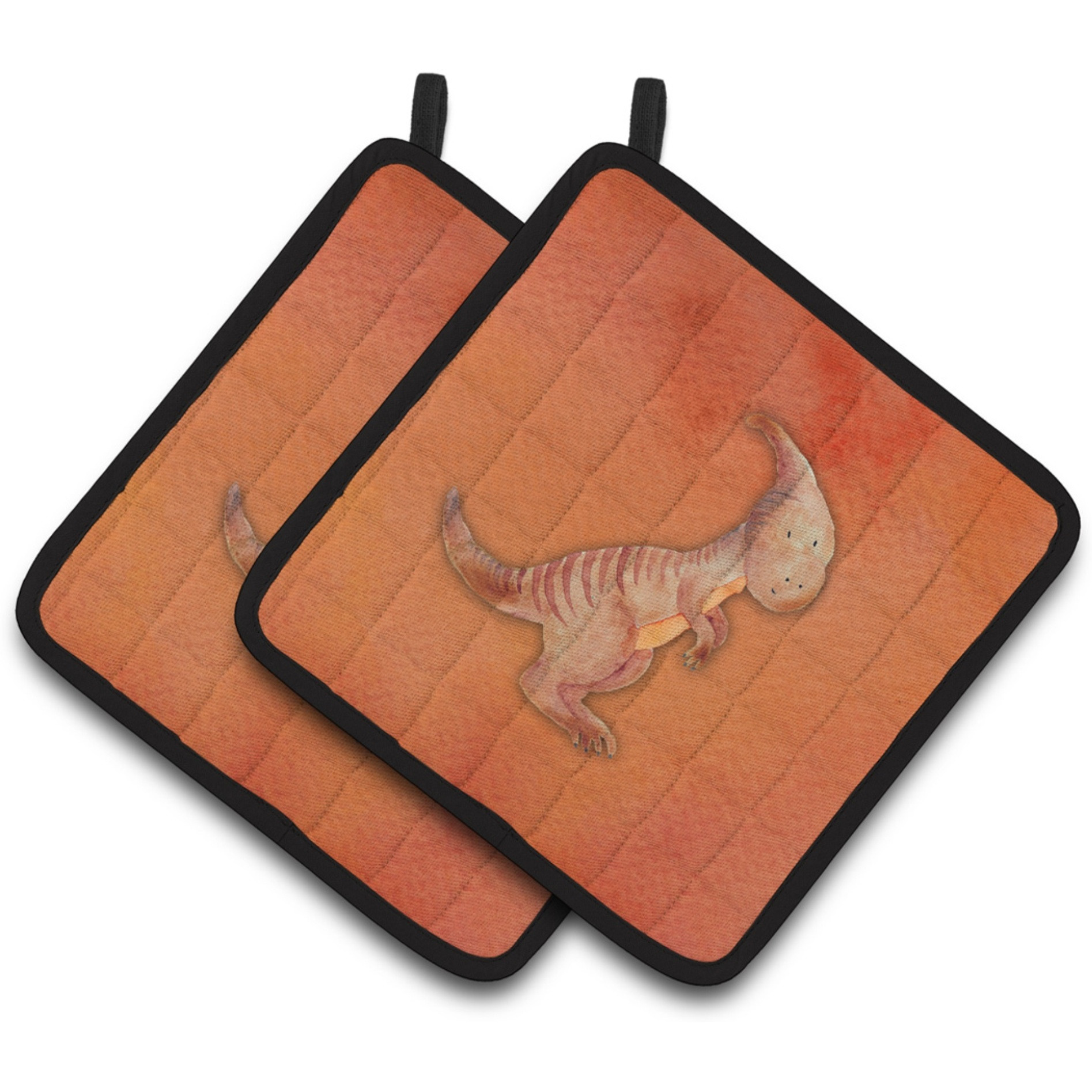 &quotCaroline's Treasures Parasaurolophus Watercolor Decorated pot holder, 7.5"" x 7.5"", Multicolor"