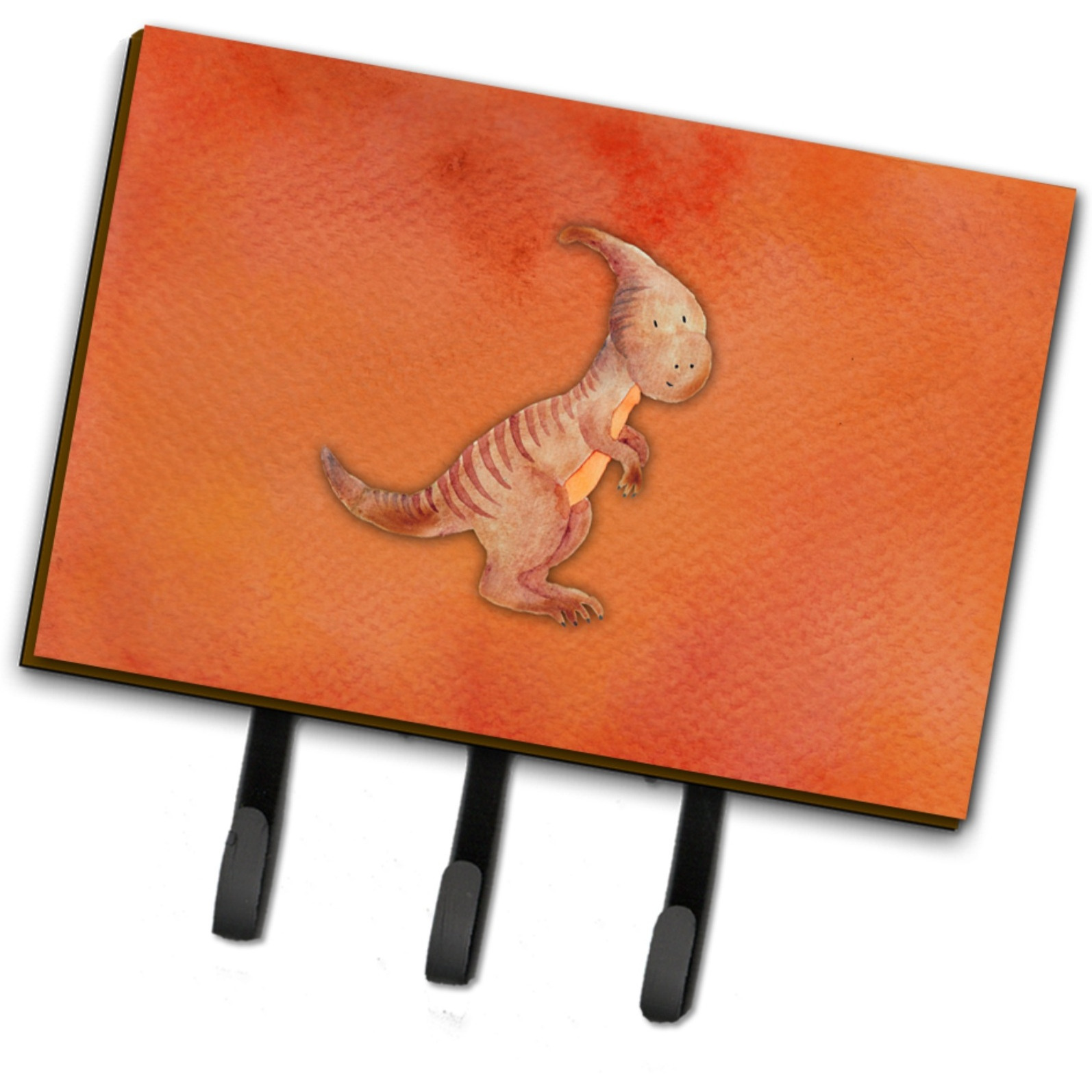 &quotCaroline's Treasures Parasaurolophus Watercolor Wall Hook, Triple, Multicolor"