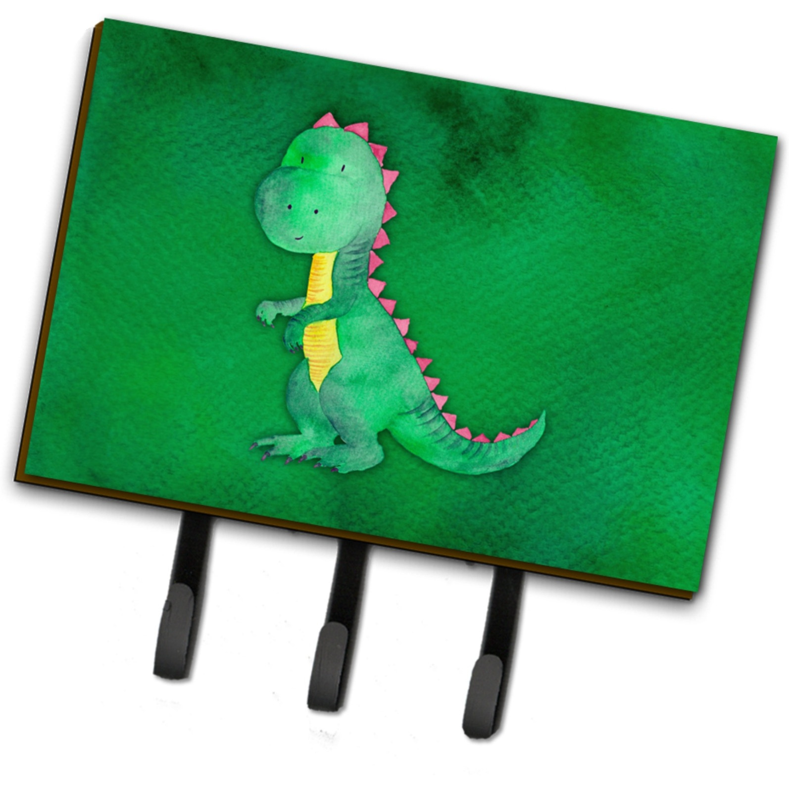 &quotCaroline's Treasures Tyrannosaurus Rex Watercolor Wall Hook, Triple, Multicolor"