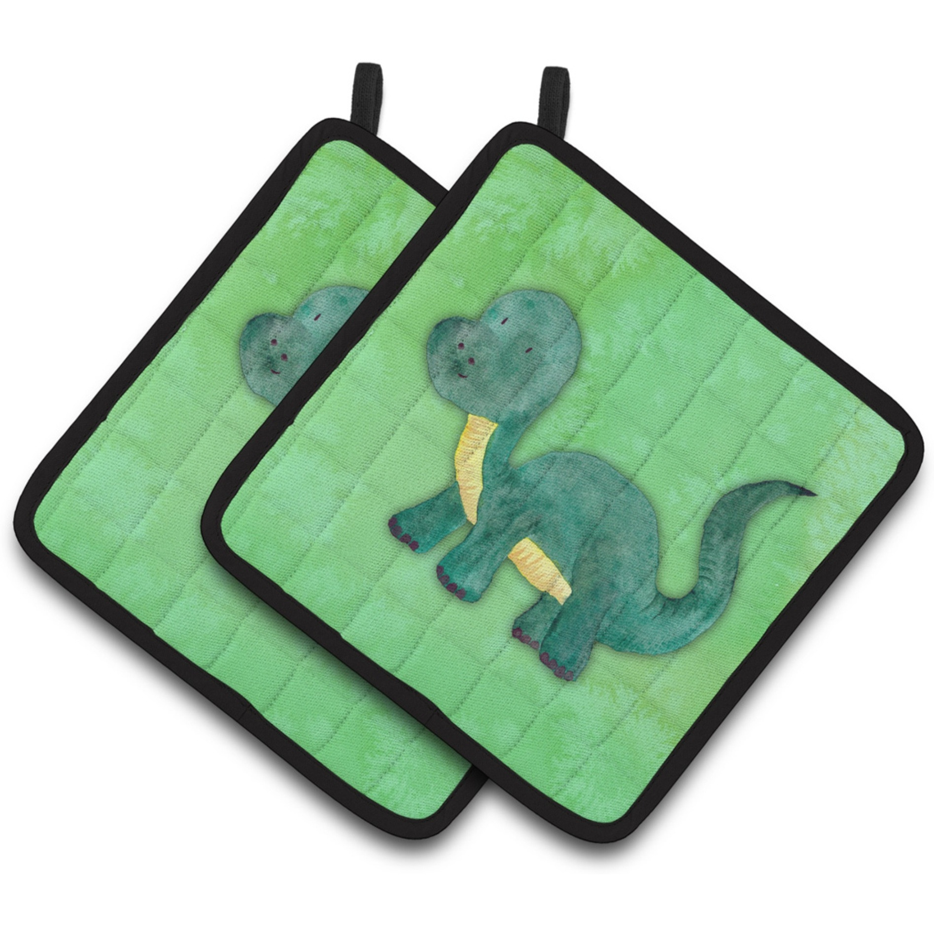 &quotCaroline's Treasures Brontosaurus Watercolor Decorated pot holder, 7.5"" x 7.5"", Multicolor"