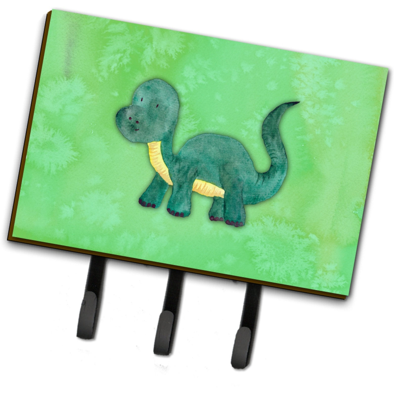 &quotCaroline's Treasures Brontosaurus Watercolor Wall Hook, Triple, Multicolor"