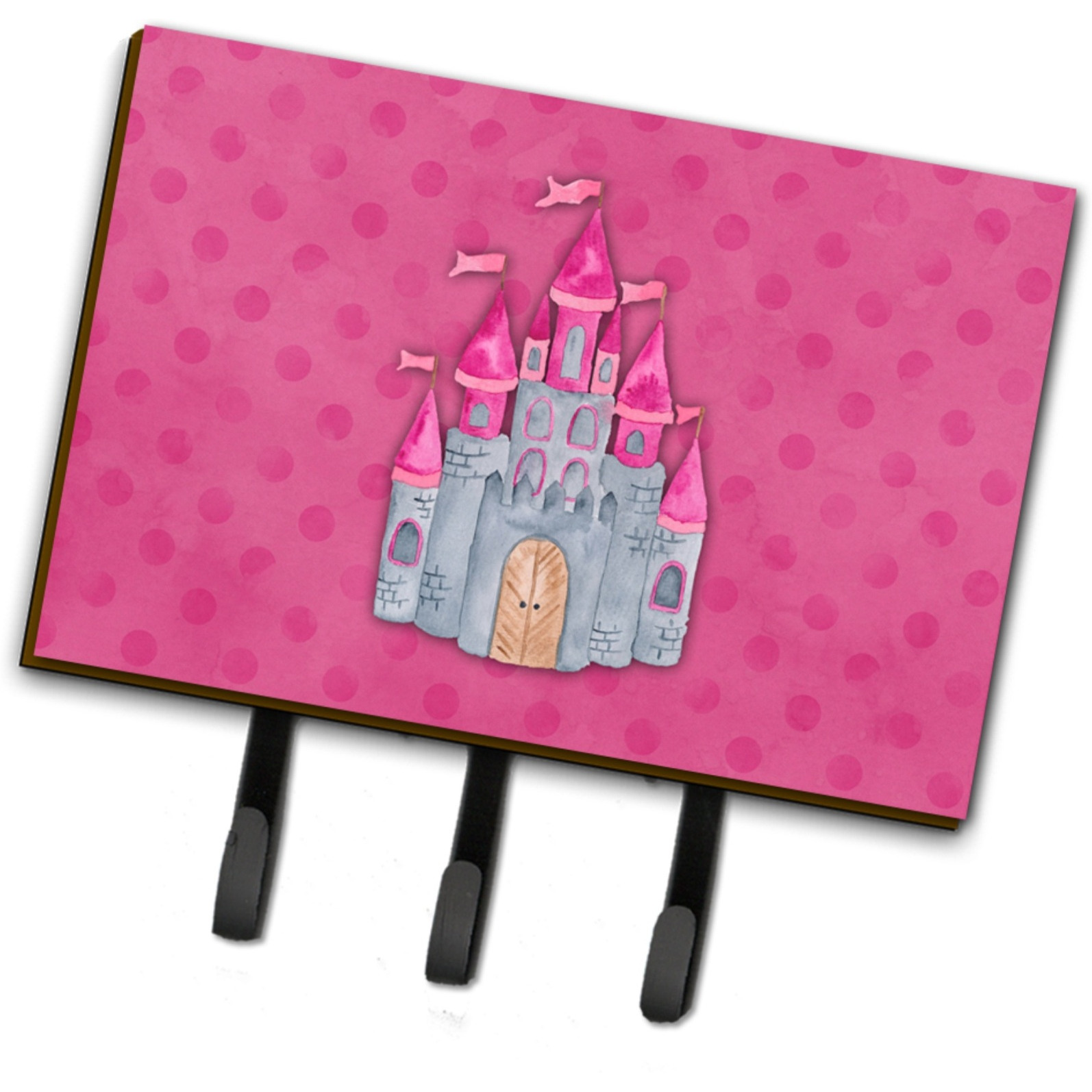 &quotCaroline's Treasures Princess Castle Watercolor Wall Hook, Triple, Multicolor"