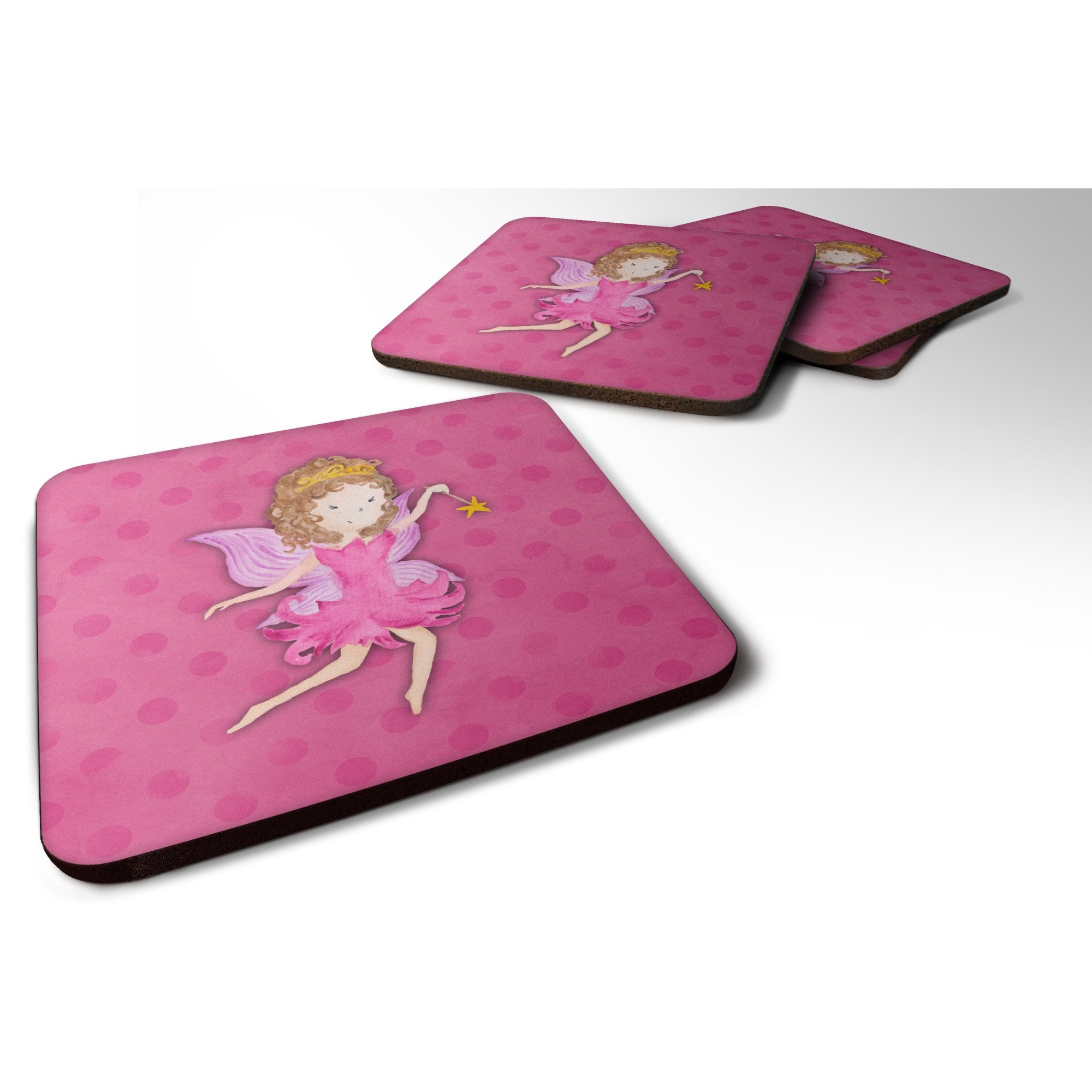 &quotCaroline's Treasures Fairy Princess Watercolor Decorative coasters, 3.5, Multicolor"