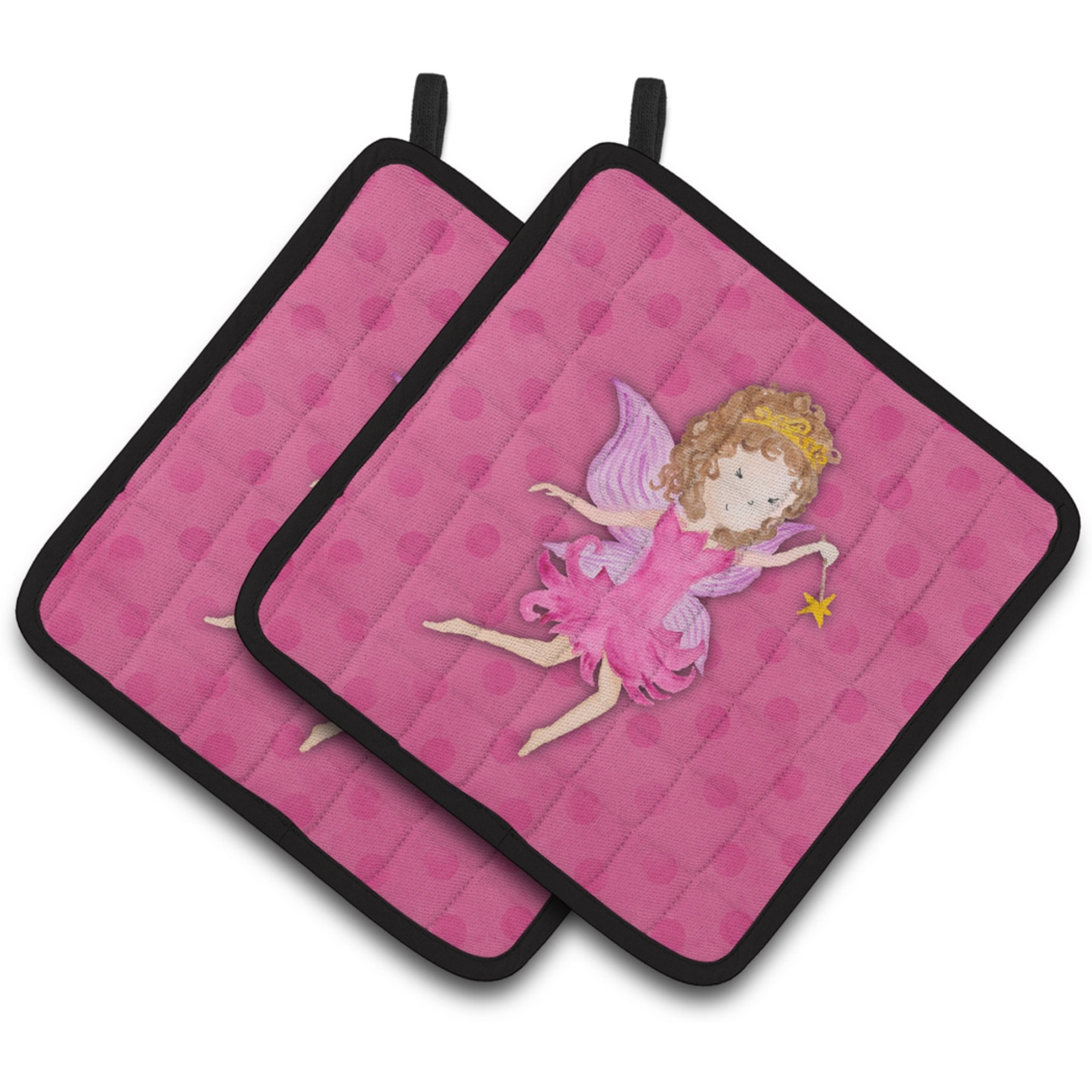 &quotCaroline's Treasures Fairy Princess Watercolor Decorated pot holder, 7.5"" x 7.5"", Multicolor"