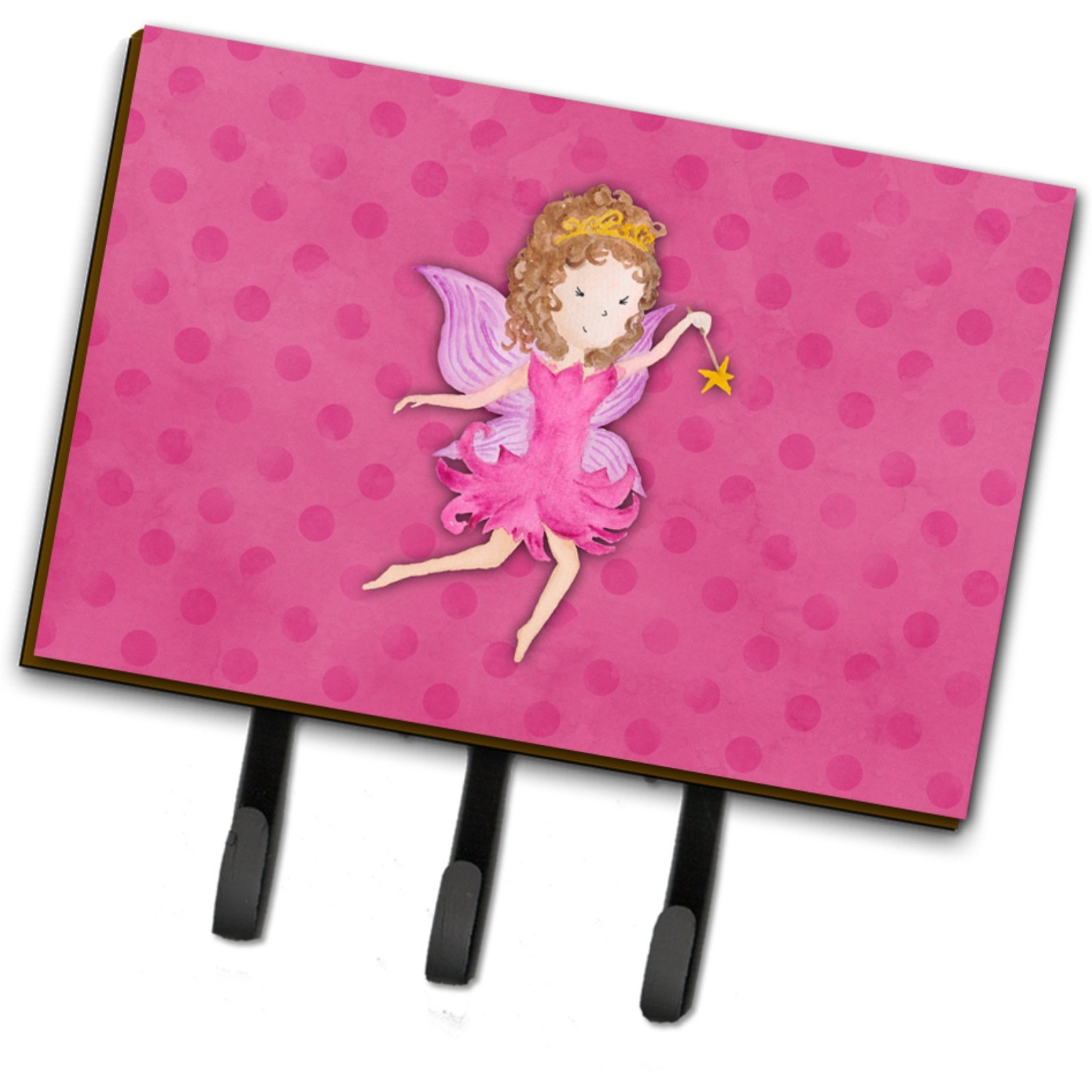&quotCaroline's Treasures Fairy Princess Watercolor Wall Hook, Triple, Multicolor"