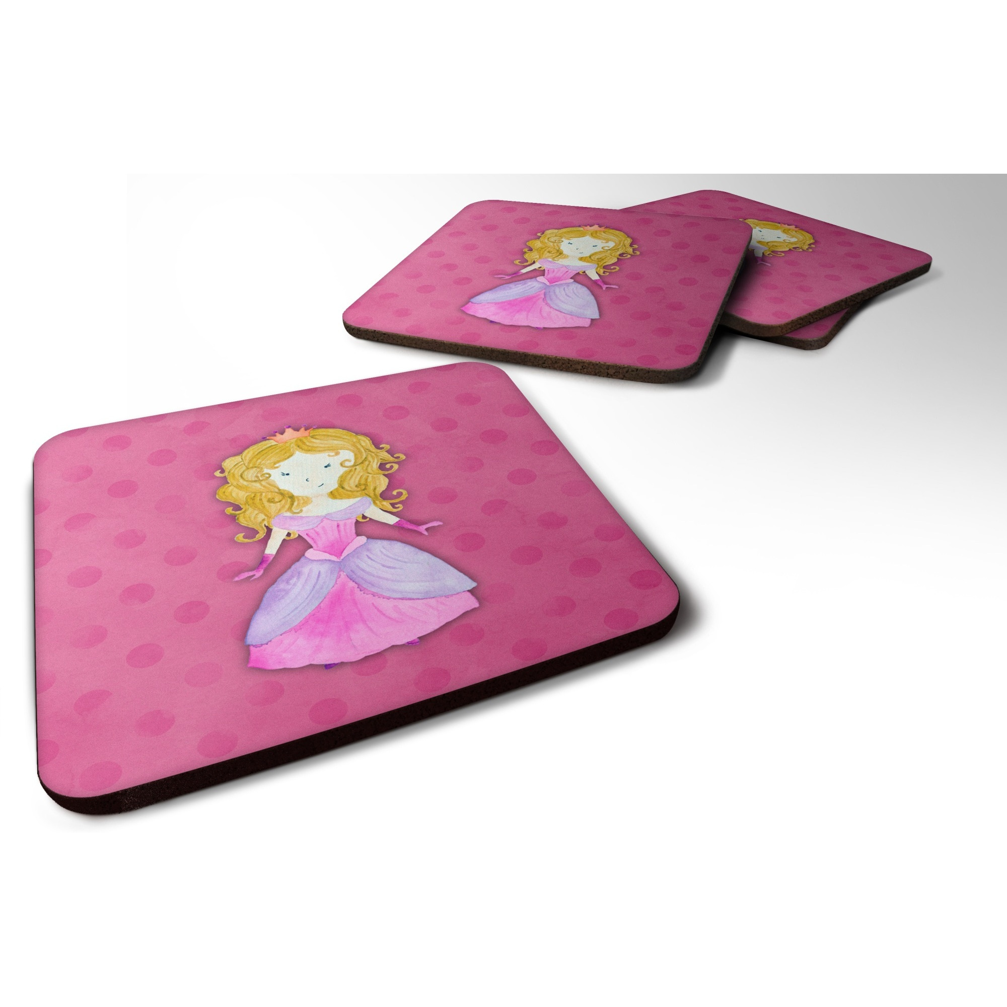 &quotCaroline's Treasures Princess Watercolor Decorative coasters, 3.5, Multicolor"