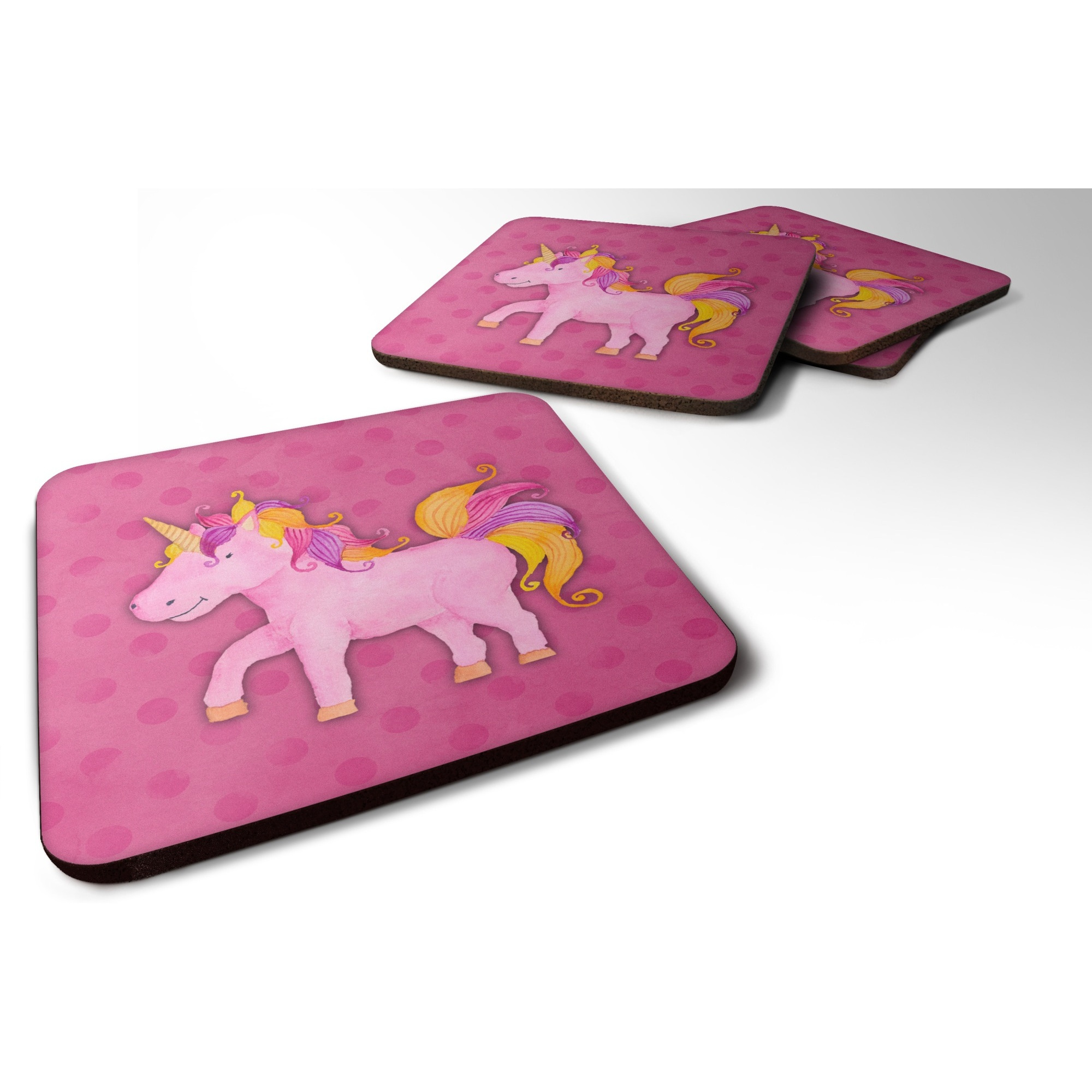 &quotCaroline's Treasures Unicorn Watercolor Decorative coasters, 3.5, Multicolor"