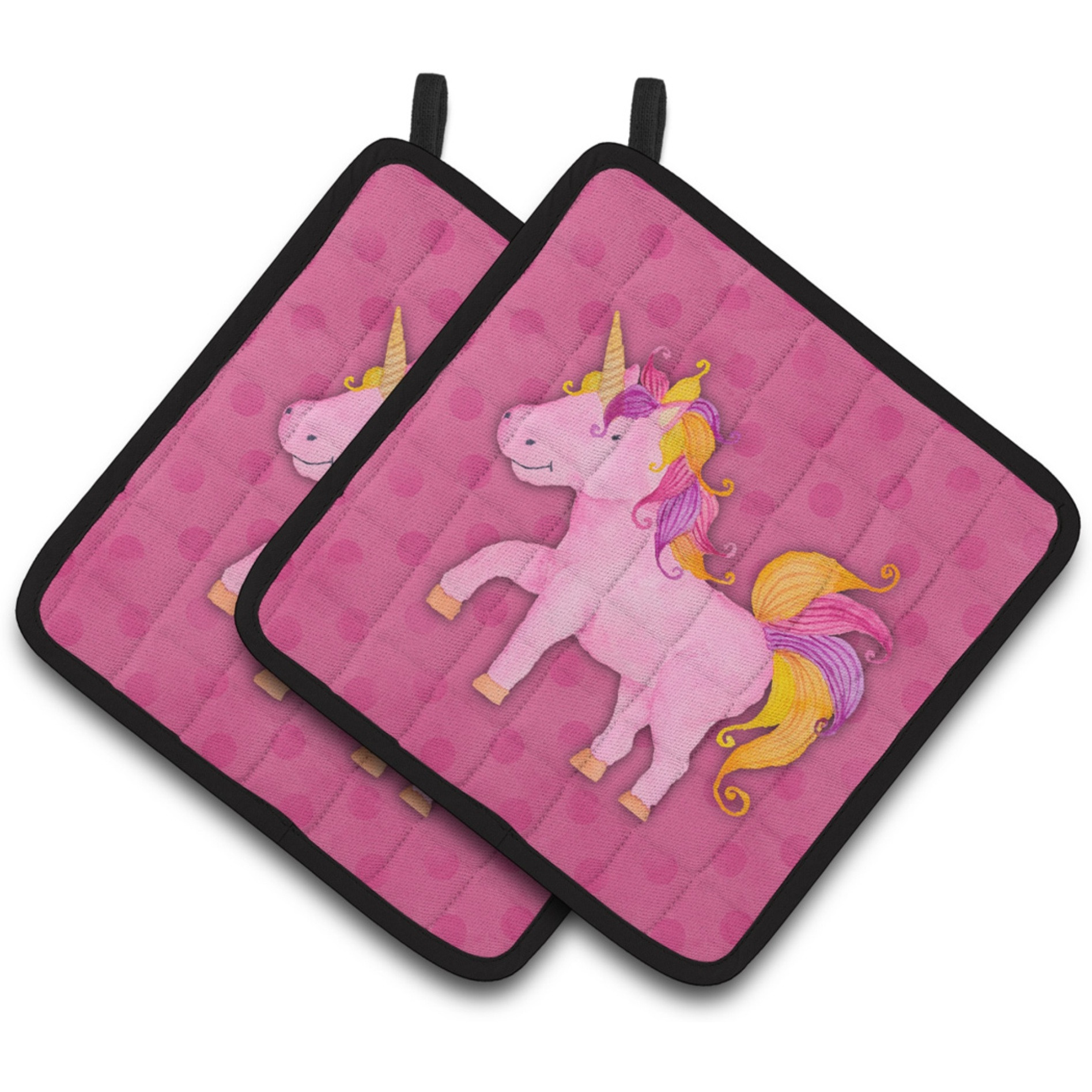 &quotCaroline's Treasures Unicorn Watercolor Decorated pot holder, 7.5"" x 7.5"", Multicolor"