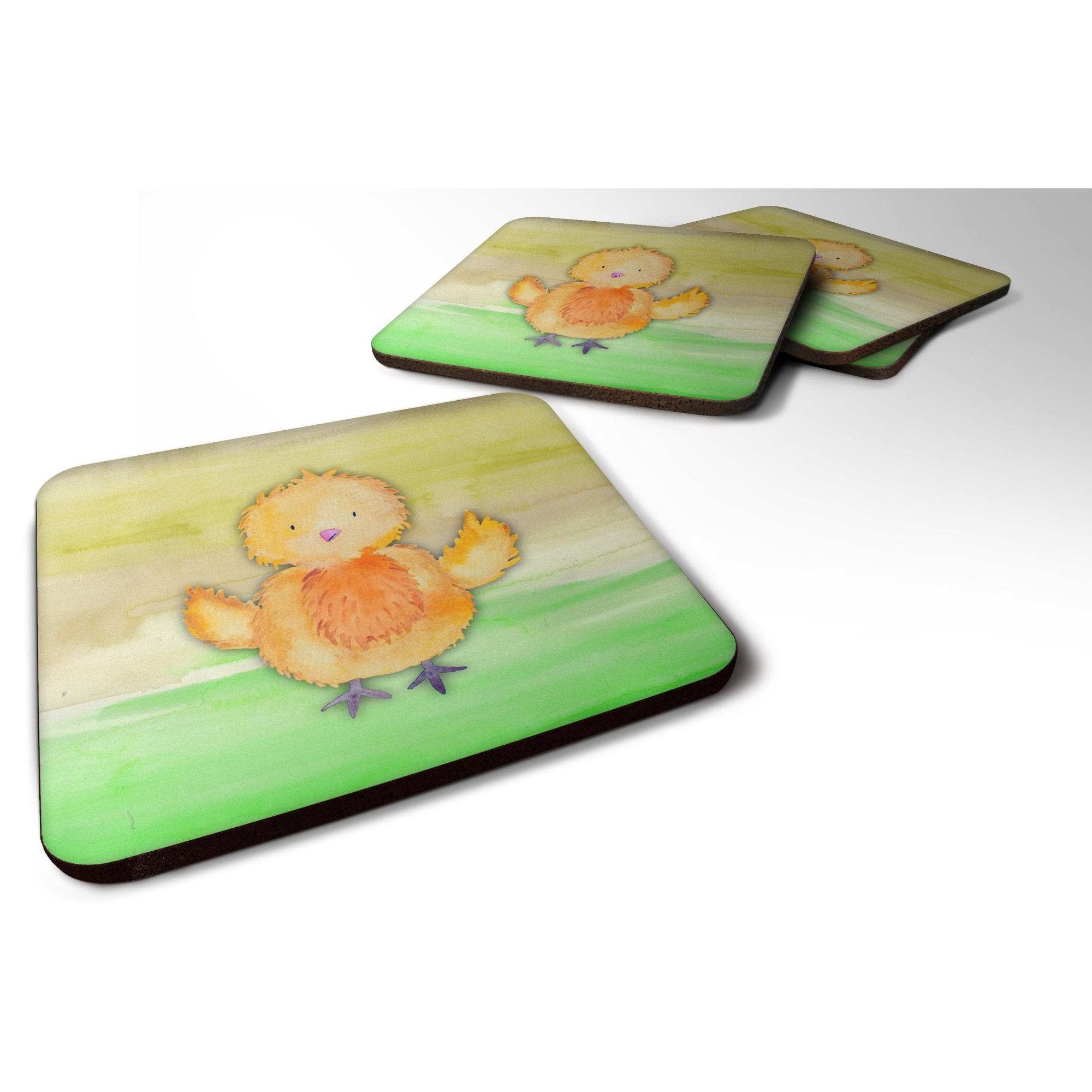 &quotCaroline's Treasures Chicken Watercolor Decorative coasters, 3.5, Multicolor"