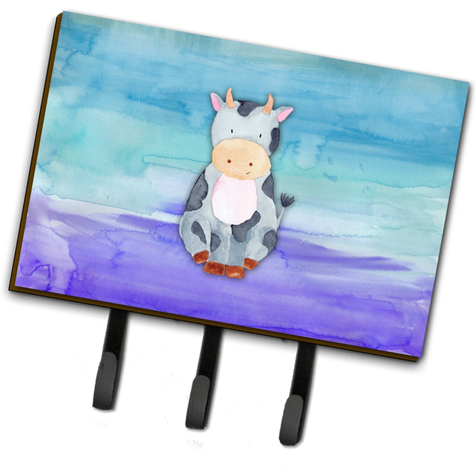 &quotCaroline's Treasures Cow Watercolor Wall Hook, Triple, Multicolor"