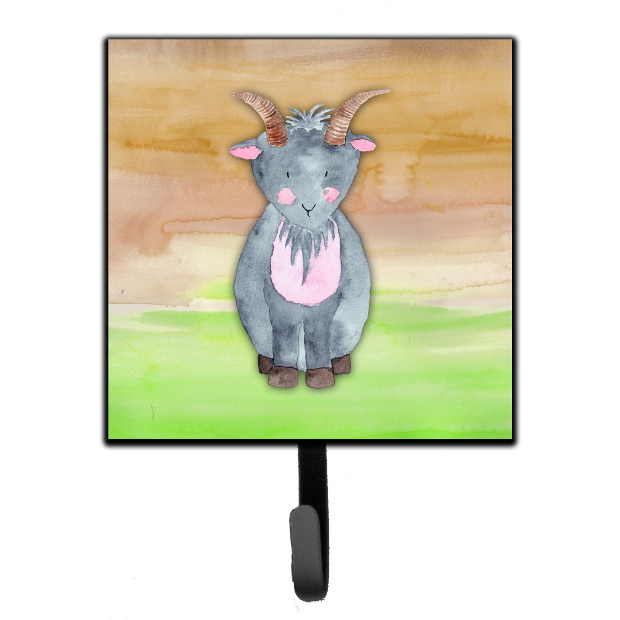 &quotCaroline's Treasures Goat Watercolor Wall Hook, Small, Multicolor"