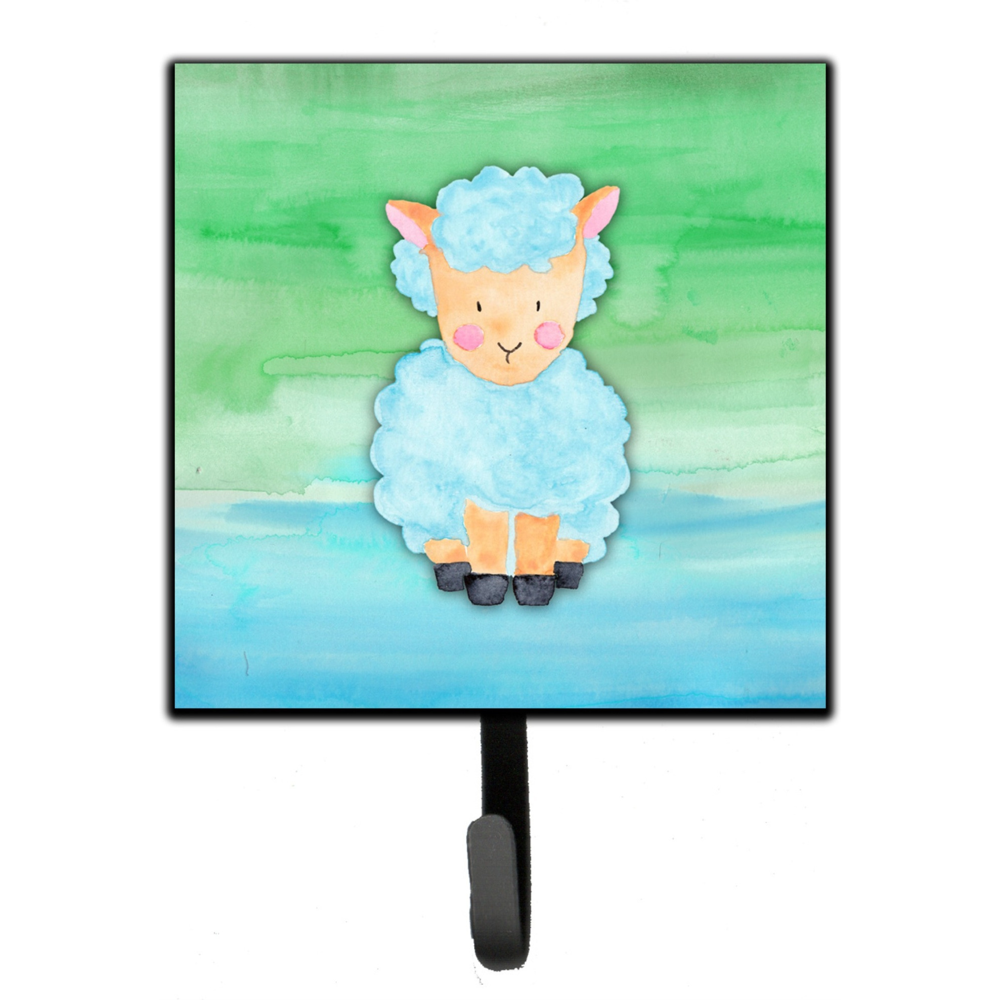 &quotCaroline's Treasures Sheep Lamb Watercolor Wall Hook, Small, Multicolor"
