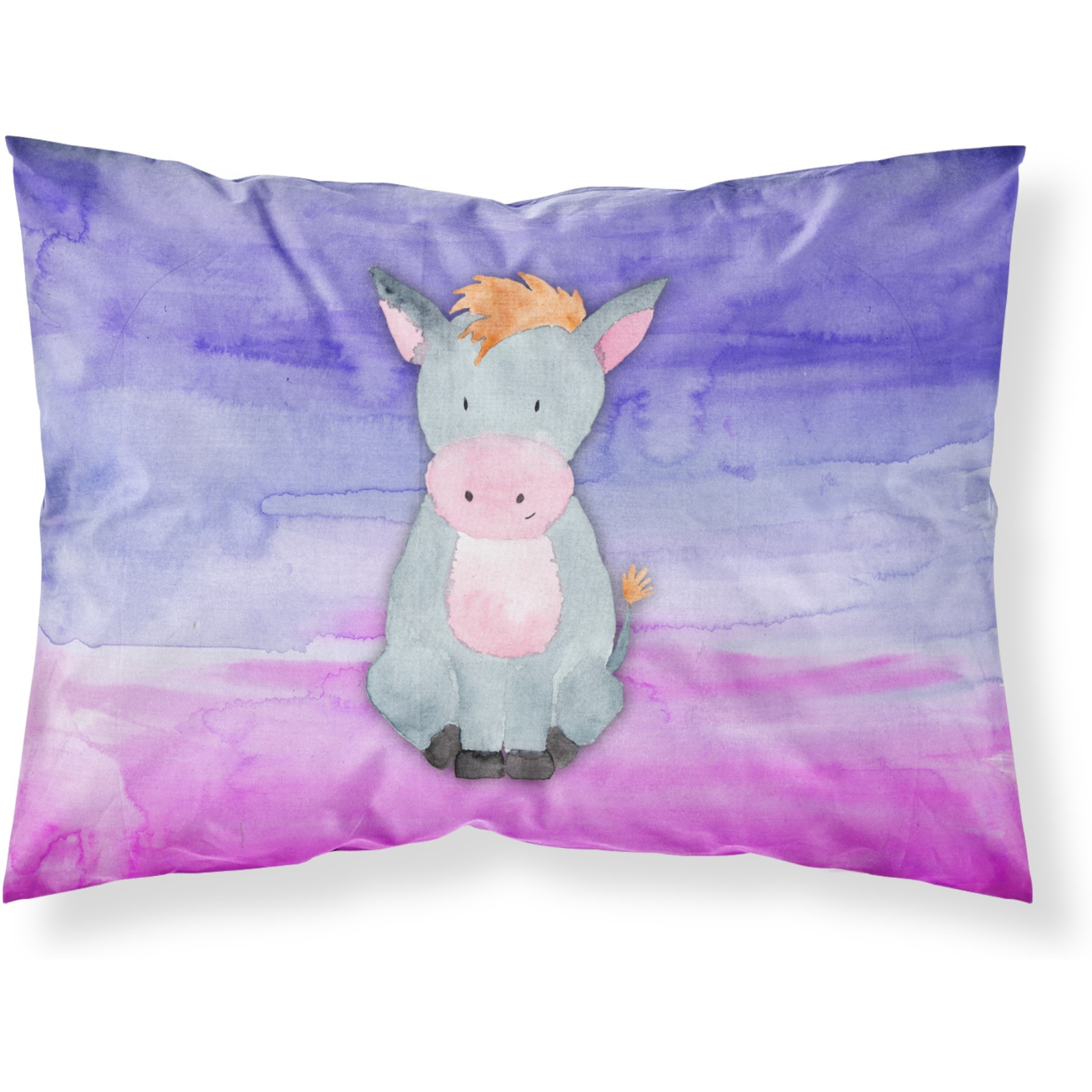 Caroline's Treasures Donkey Watercolor Pillowcase Standard Multicolor