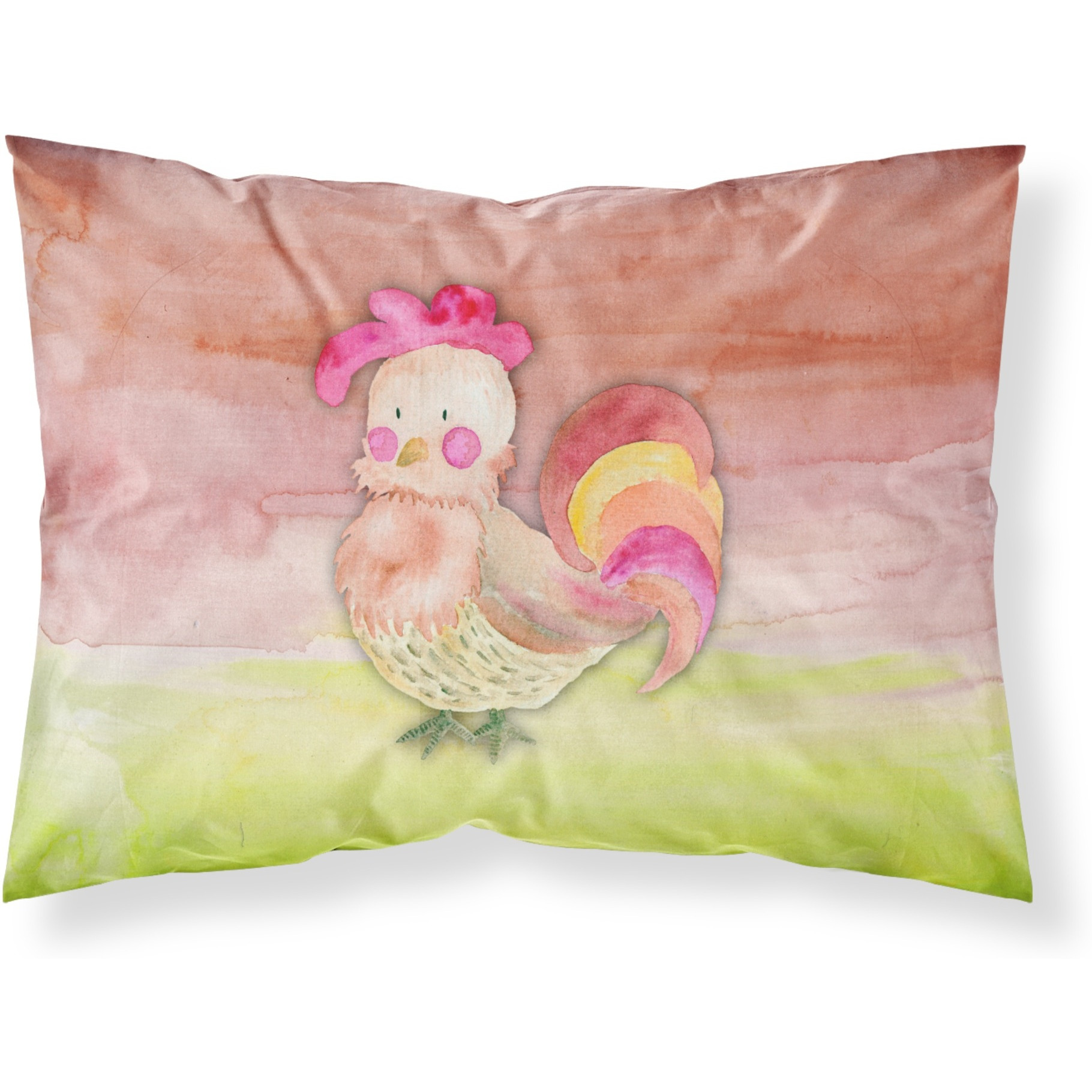 Caroline's Treasures Rooster Watercolor Pillowcase Standard Multicolor