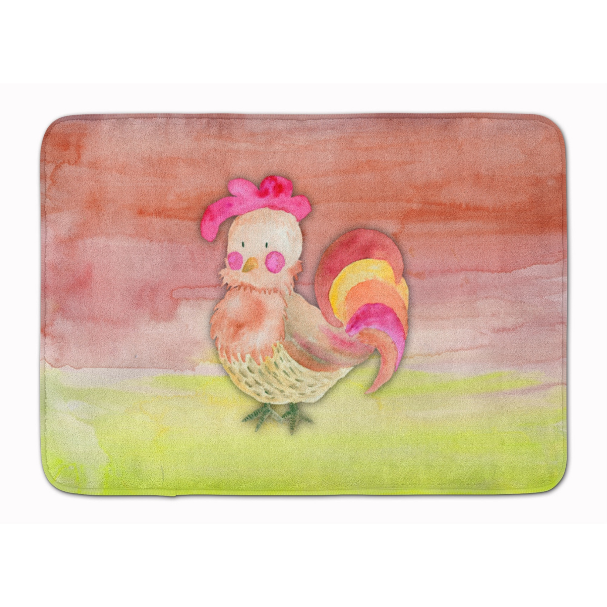 &quotCaroline's Treasures Rooster Watercolor Floor Mat, 19"" x 27"", Multicolor"