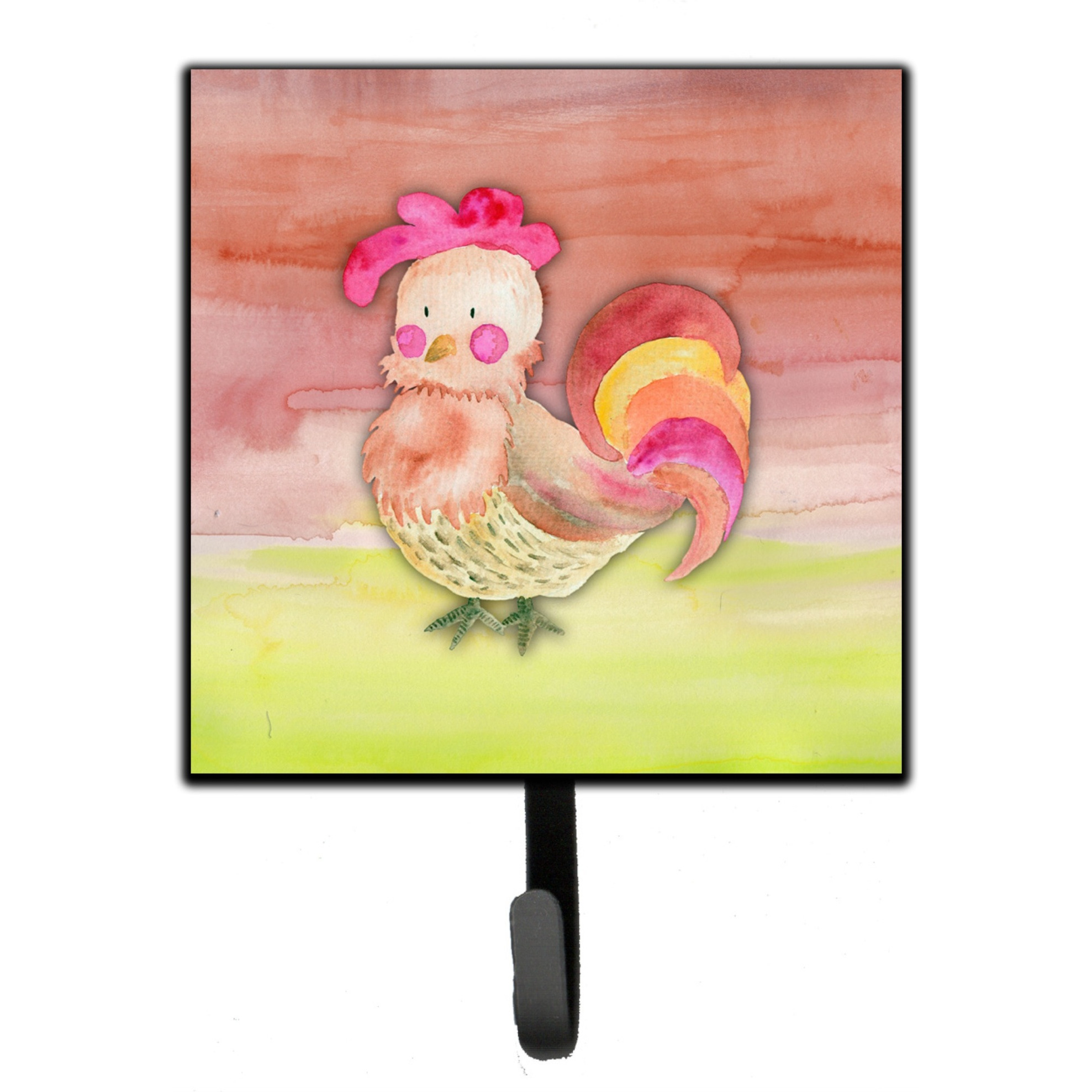 &quotCaroline's Treasures Rooster Watercolor Wall Hook, Small, Multicolor"