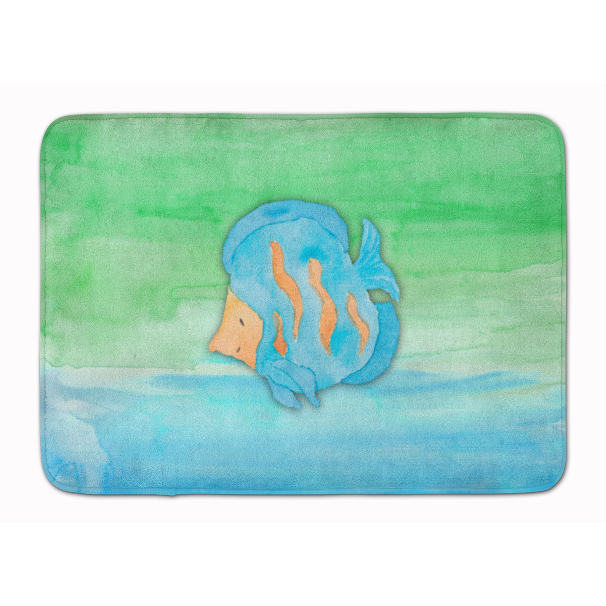 &quotCaroline's Treasures Blue Fish Watercolor Floor Mat, 19"" x 27"", Multicolor"