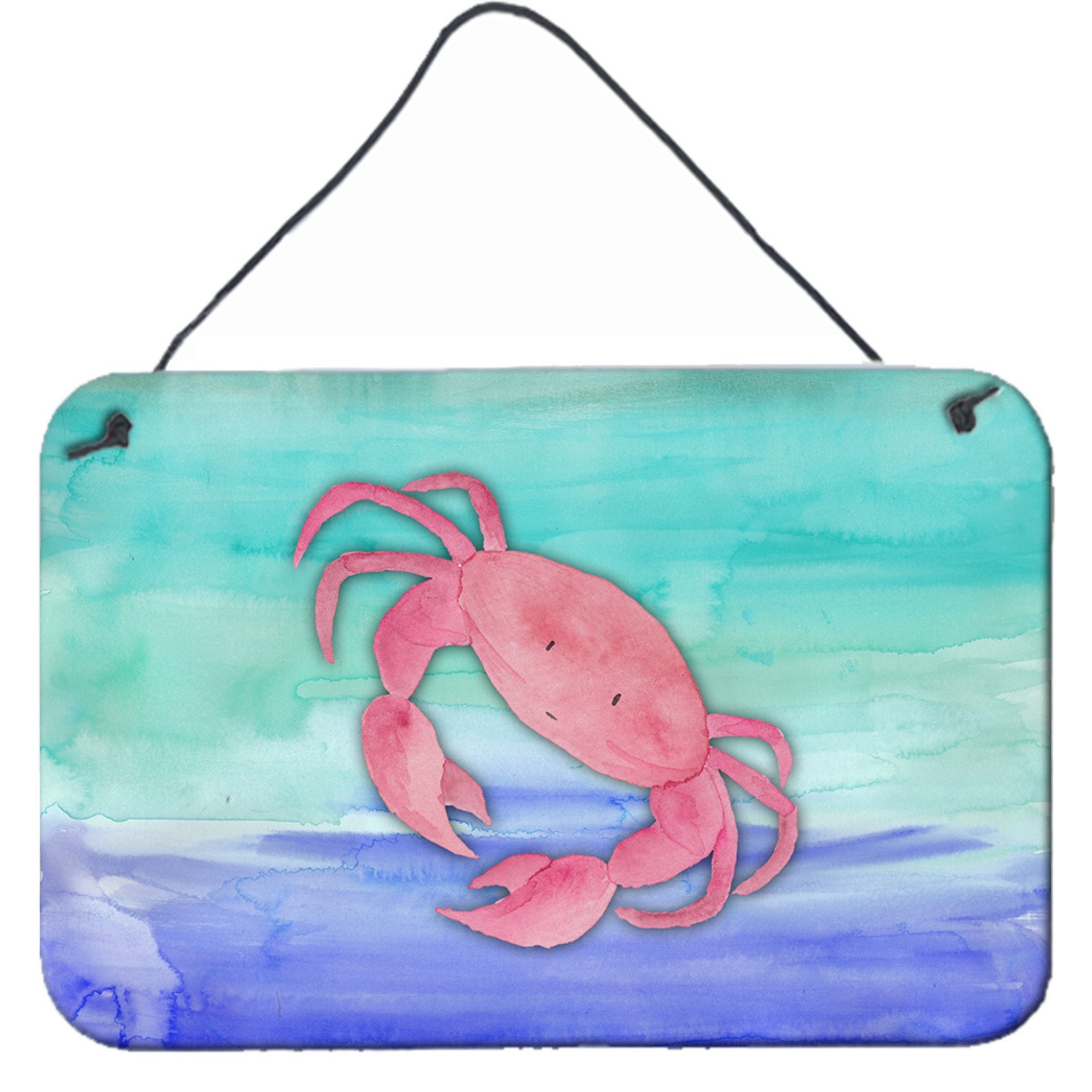 &quotCaroline's Treasures Crab Watercolor Metal Print, 8"" x 12"", Multicolor"