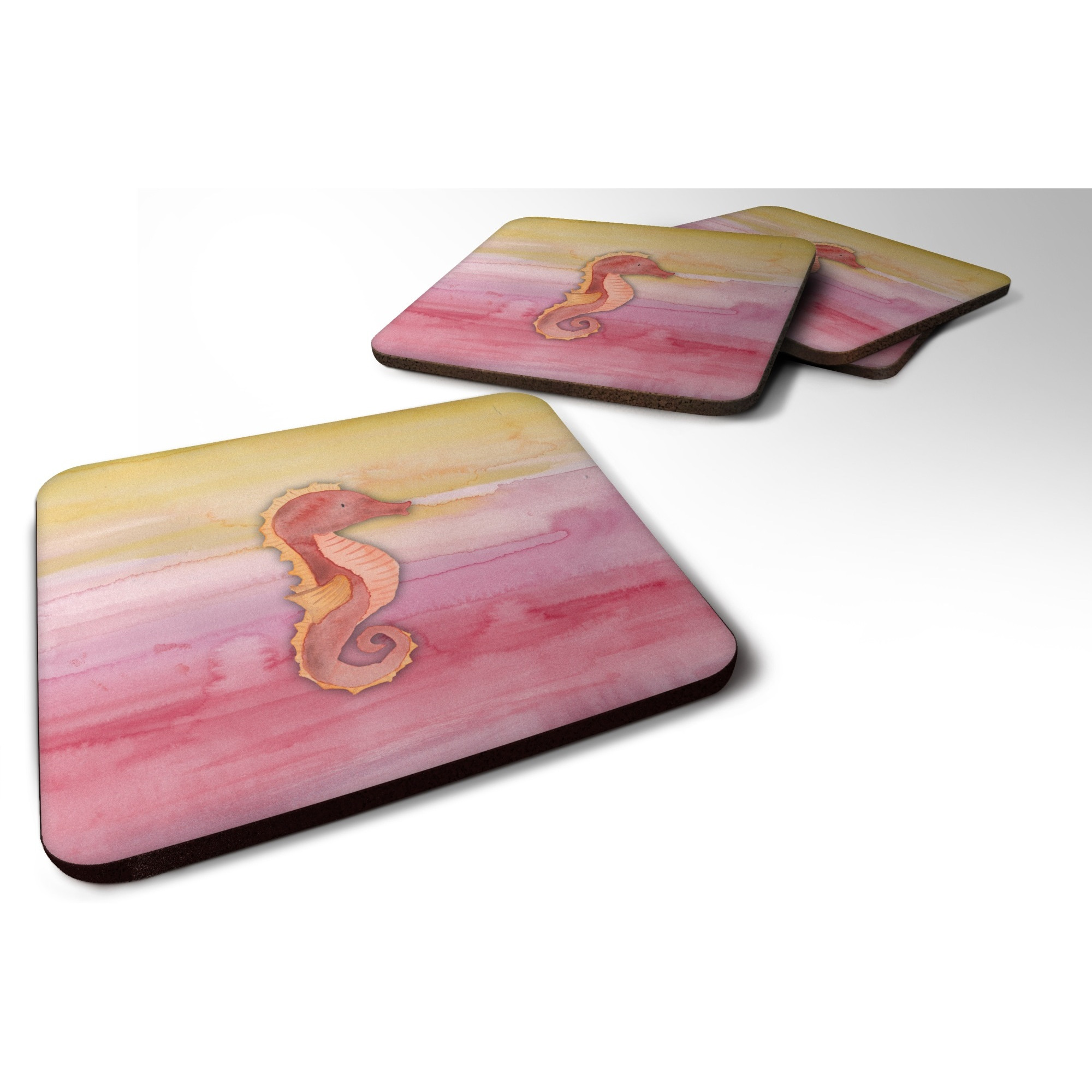 &quotCaroline's Treasures Seahorse Watercolor Decorative coasters, 3.5, Multicolor"