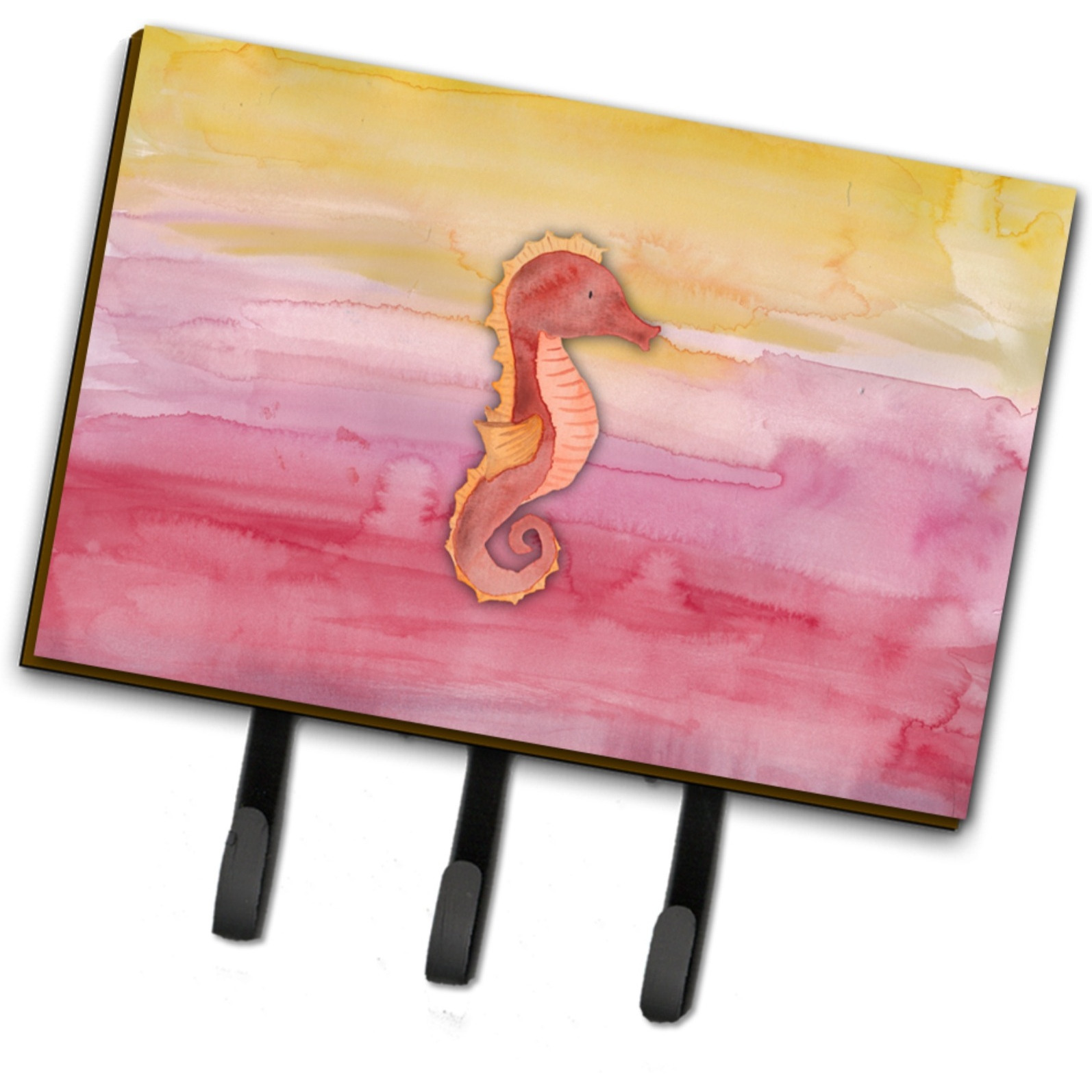 &quotCaroline's Treasures Seahorse Watercolor Wall Hook, Triple, Multicolor"