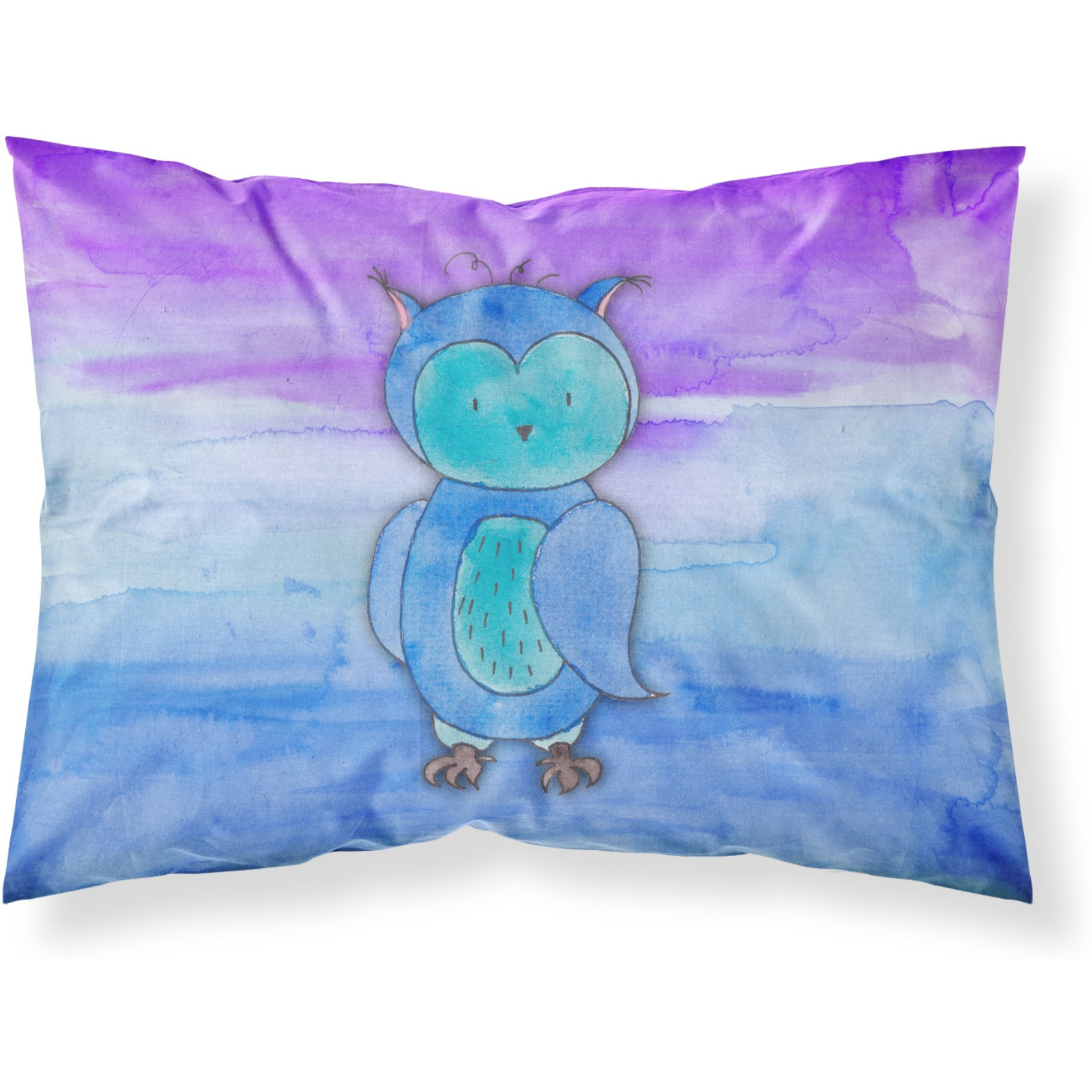 &quotCaroline's Treasures Blue Owl Watercolor Pillowcase, Standard, Multicolor"