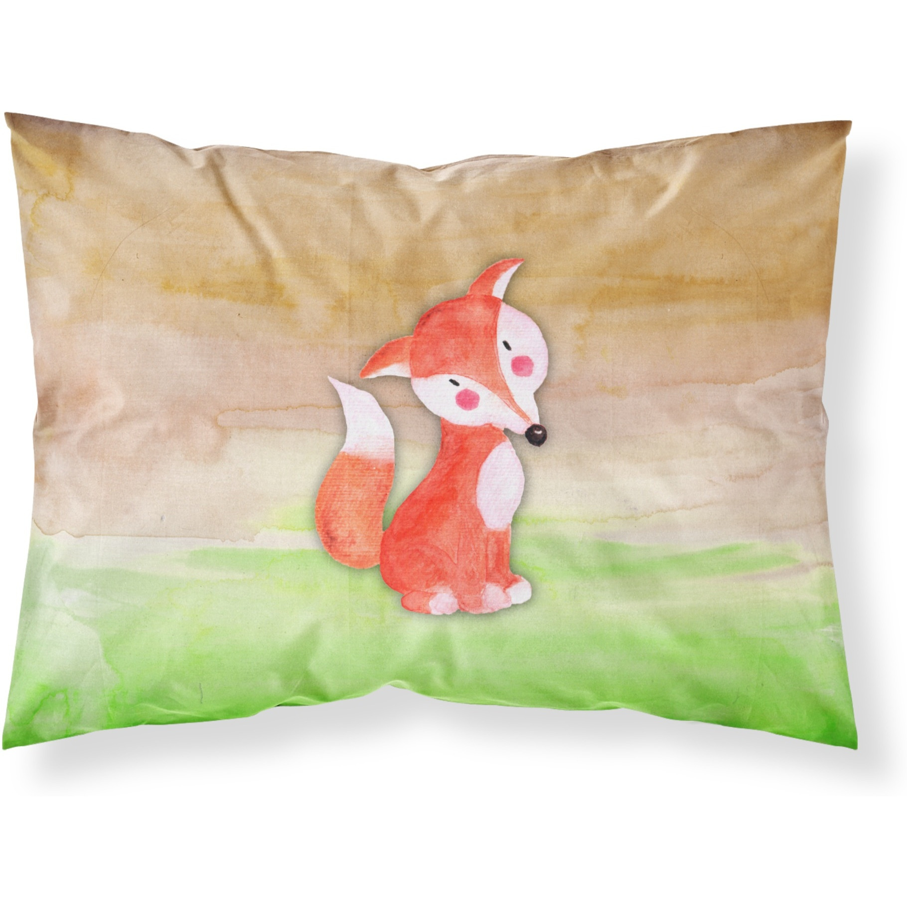 Caroline's Treasures Fox Watercolor Pillowcase Standard Multicolor