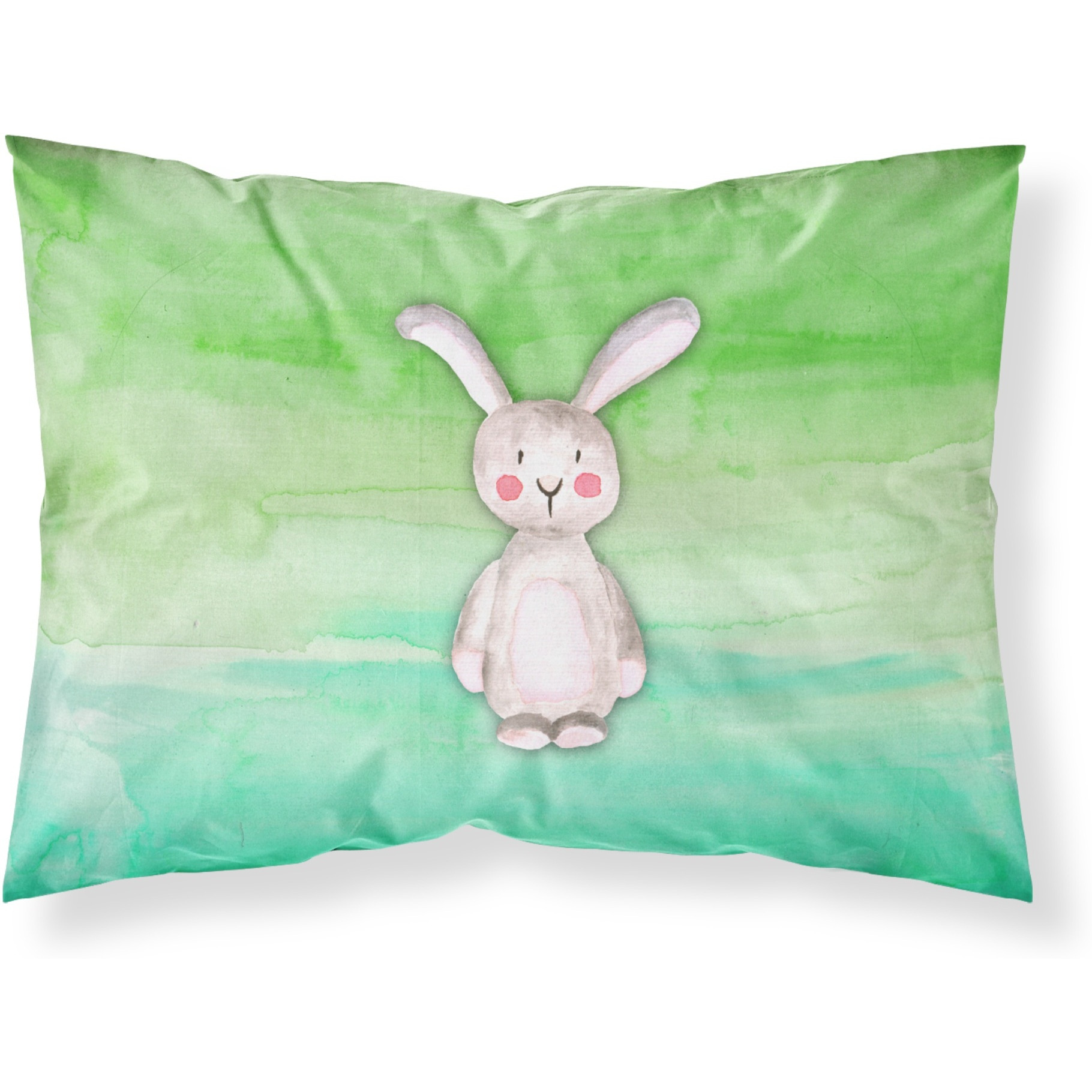 &quotCaroline's Treasures Bunny Rabbit Watercolor Printed, Polyester, 250 Thread count, Envelope closure Pillowcase, Standard, Multicolor"