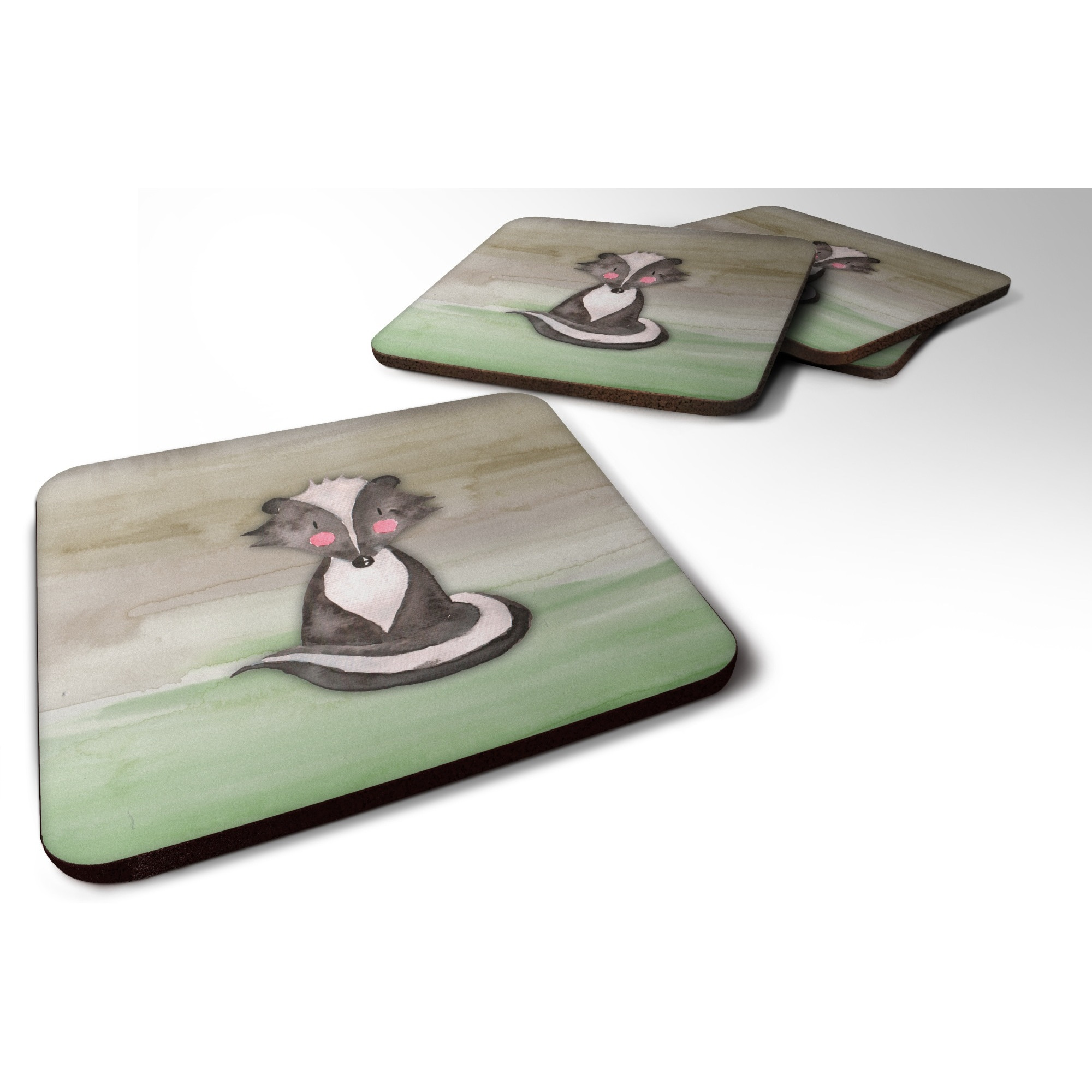 &quotCaroline's Treasures Badger Watercolor Decorative coasters, 3.5, Multicolor"