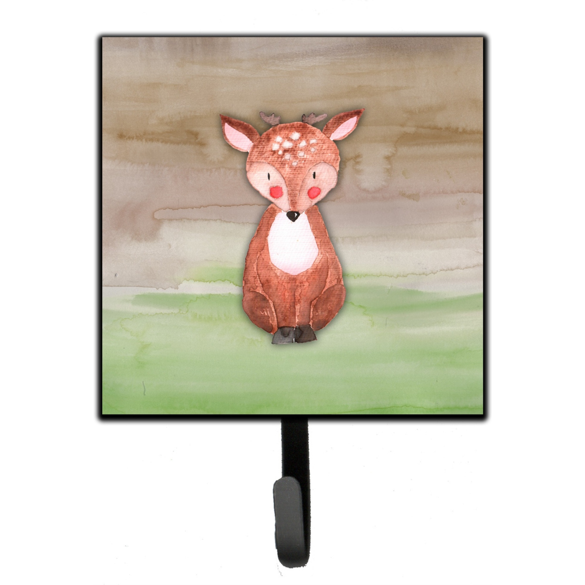 &quotCaroline's Treasures Baby Deer Watercolor Wall Hook, Small, Multicolor"