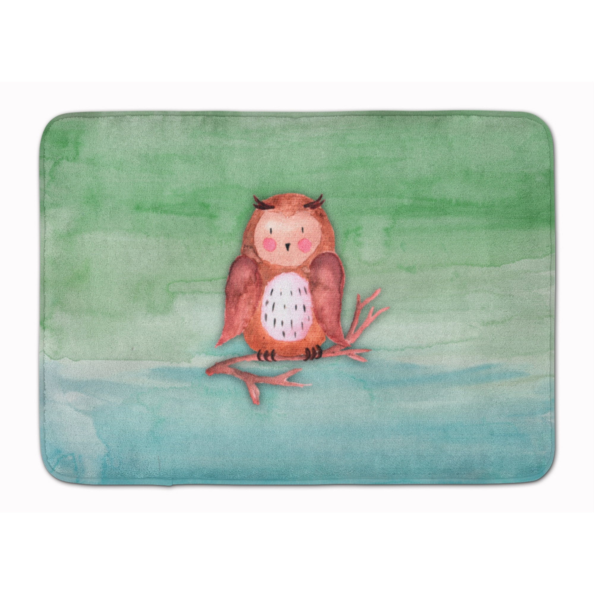&quotCaroline's Treasures Brown Owl Watercolor Floor Mat, 19"" x 27"", Multicolor"