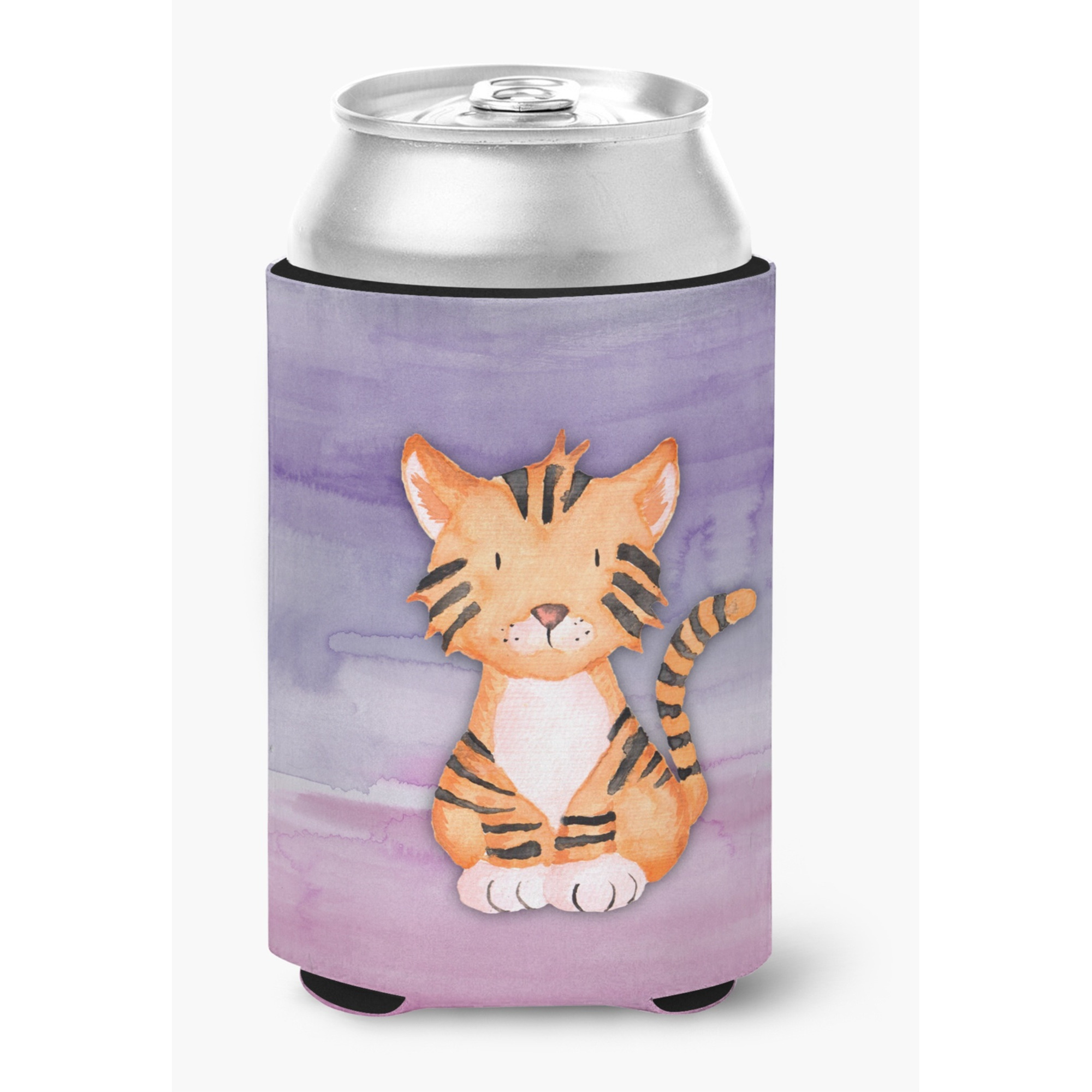 &quotCaroline's Treasures Tiger Cub Watercolor Decorative Can Hugger, Multicolor"