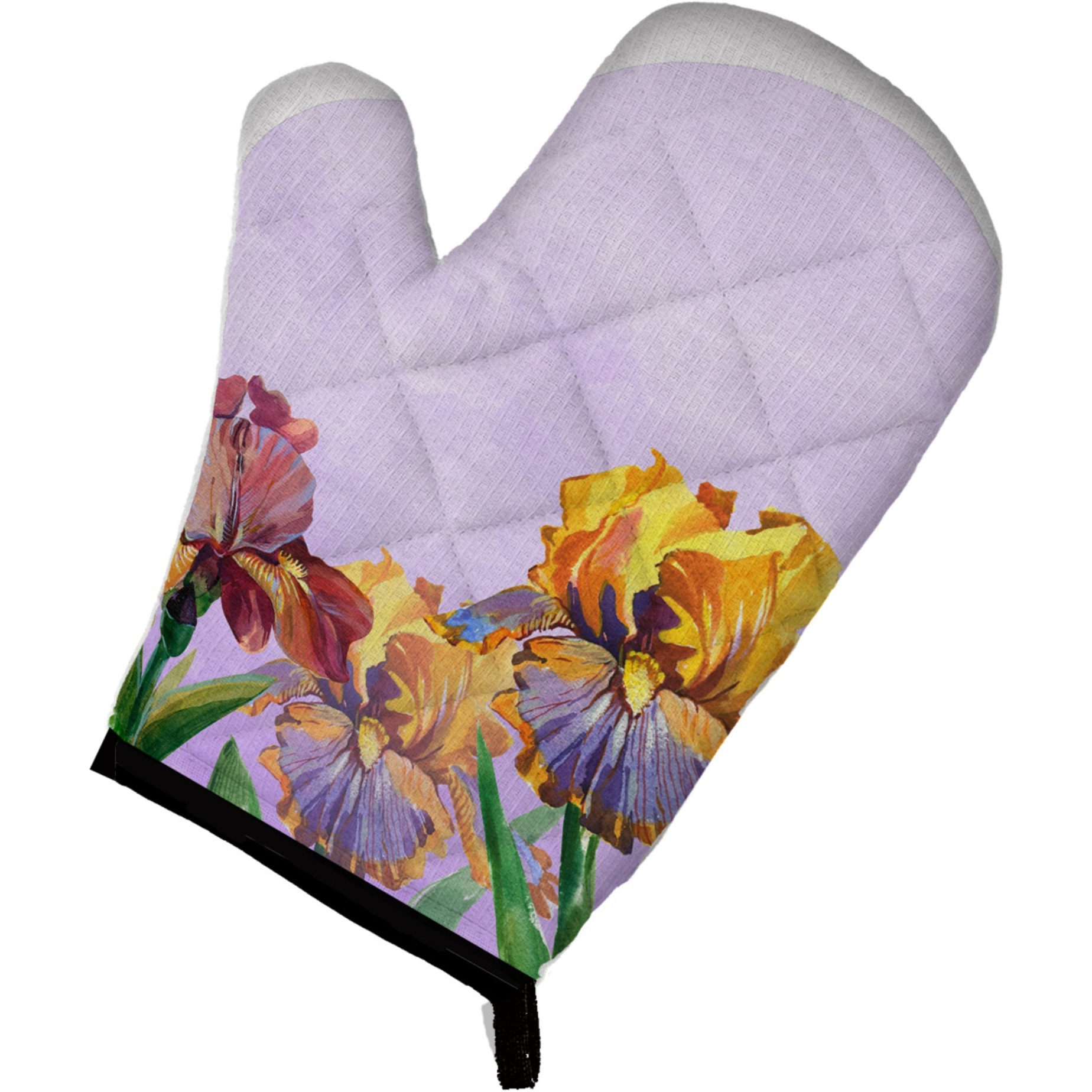 &quotCaroline's Treasures Purple and Yellow Iris, Large, multicolor oven mitt"