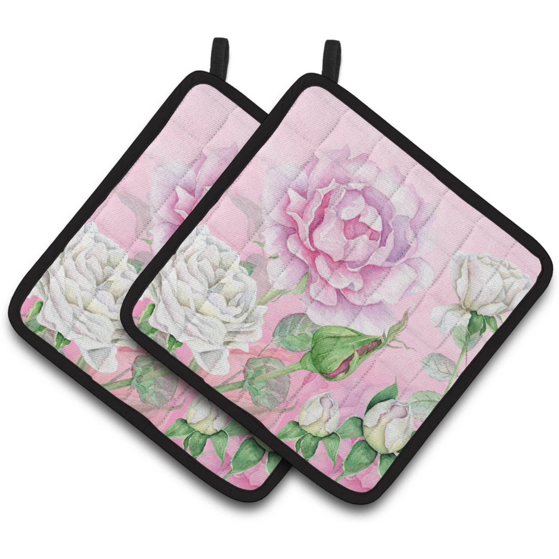 &quotCaroline's Treasures BB7447PTHD Rose Garden Pair of Pot Holders potholders, Multicolor"