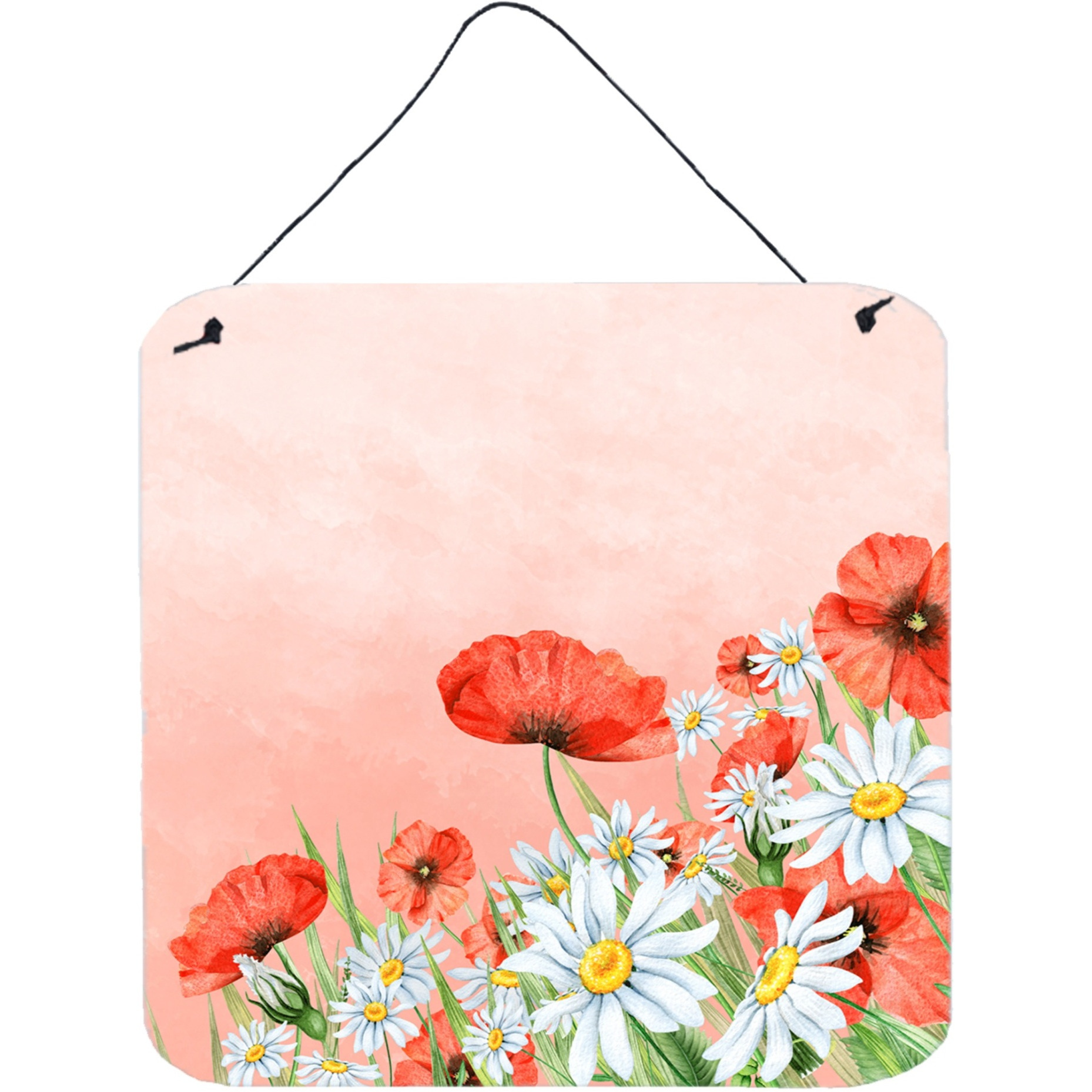 &quotCaroline's Treasures Poppies and Chamomiles Door Hanging Prints wall-decor, Multicolor"