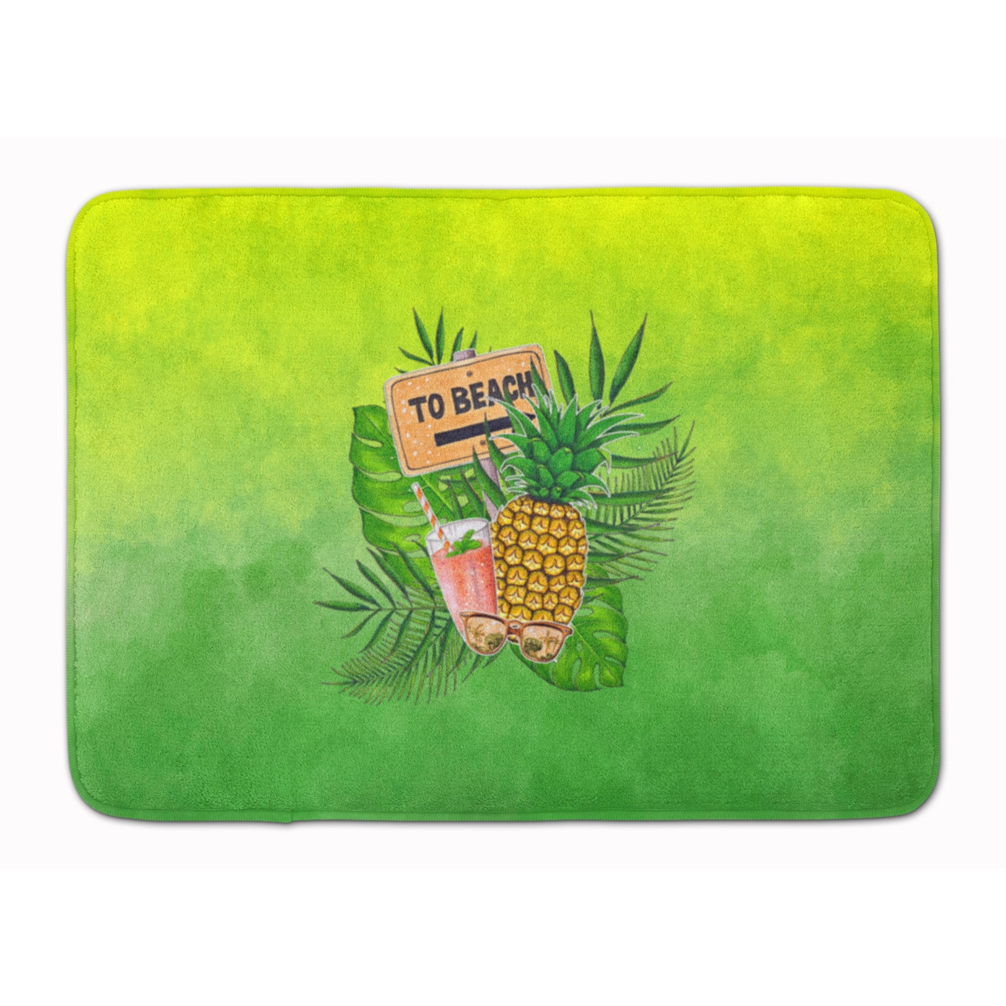 &quotCaroline's Treasures To the Beach Summer Machine Washable Memory Foam Mat doormats, Multicolor"