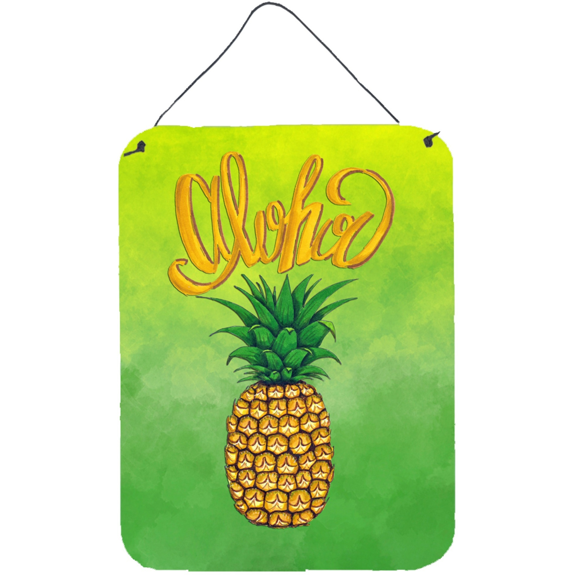 &quotCaroline's Treasures Aloha Pineapple Welcome Door Hanging Prints wall-decor, Multicolor"