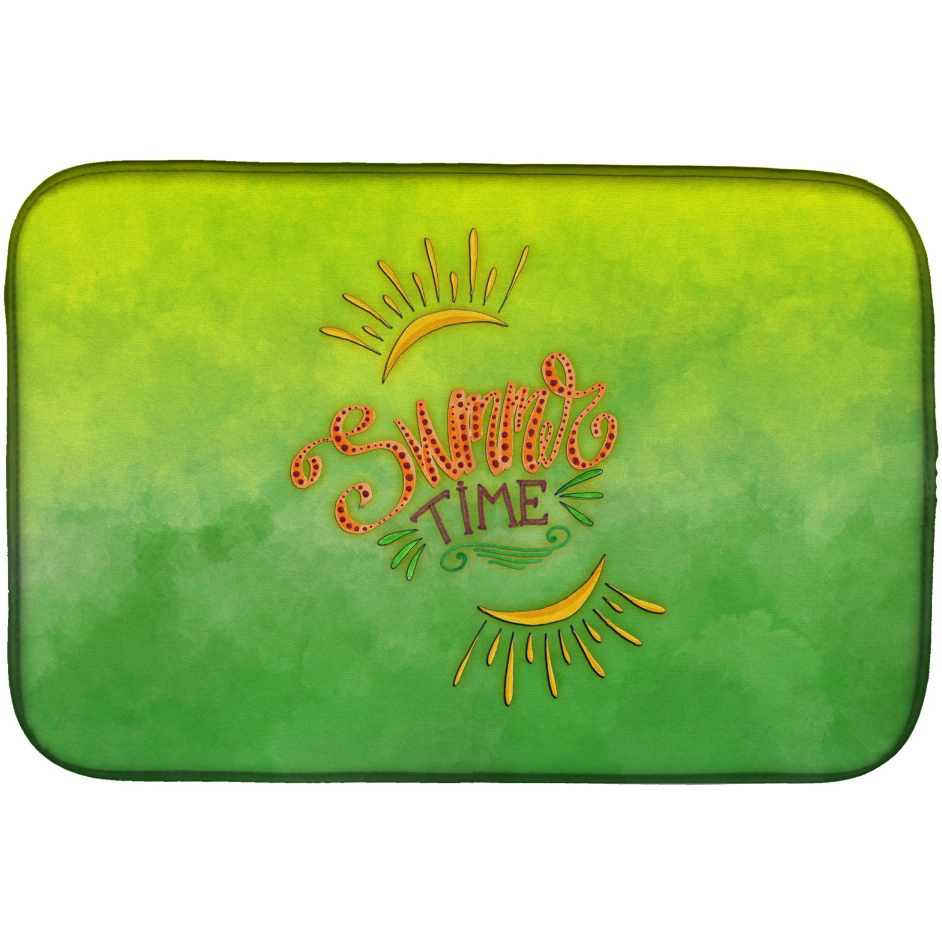&quotCaroline's Treasures Summer Time Dish Drying Mat, 14"" x 21"", Multicolor"