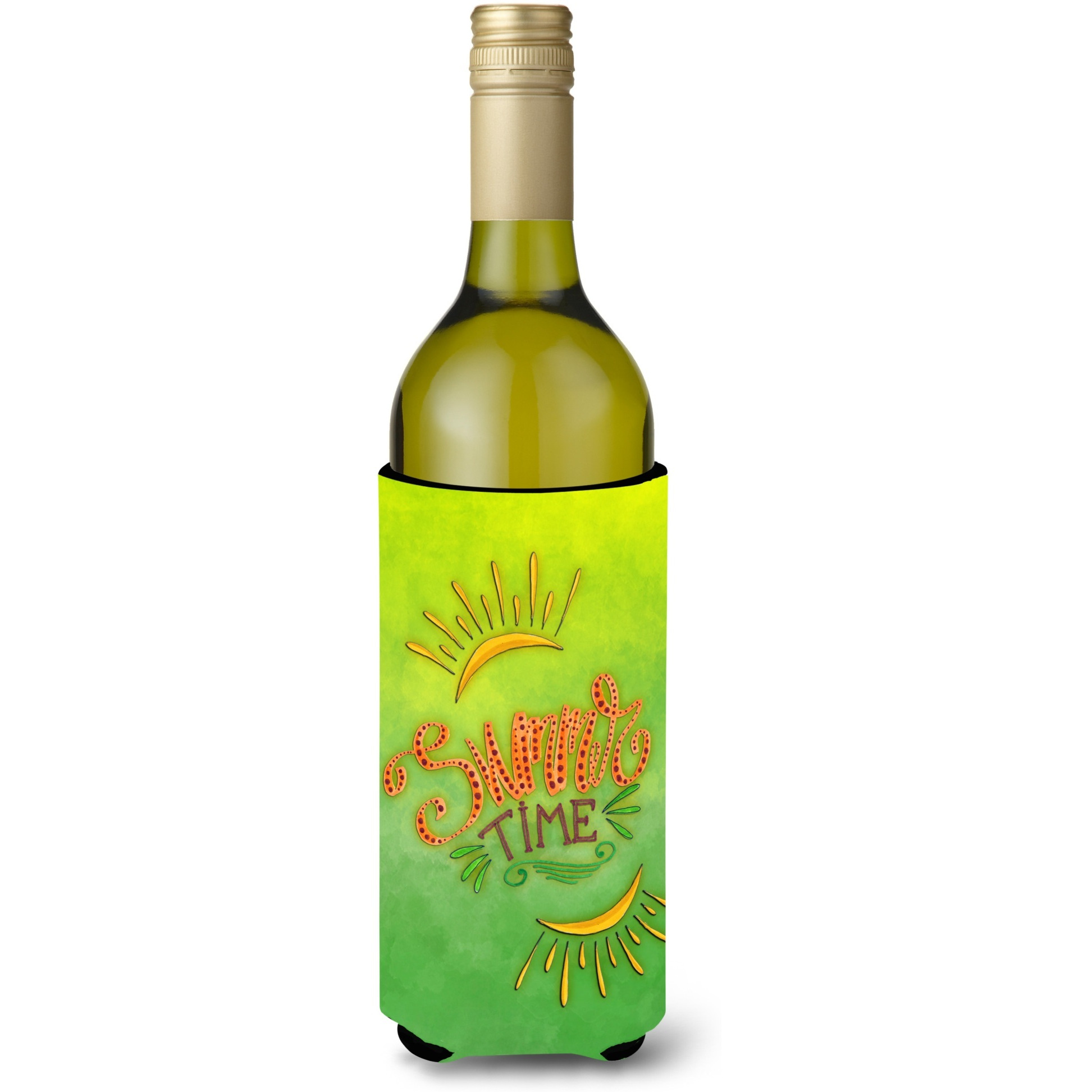 &quotCaroline's Treasures BB7453LITERK Summer Time Wine Bottle Hugger cold-beverage-koozies, 750 ml, Multicolor"