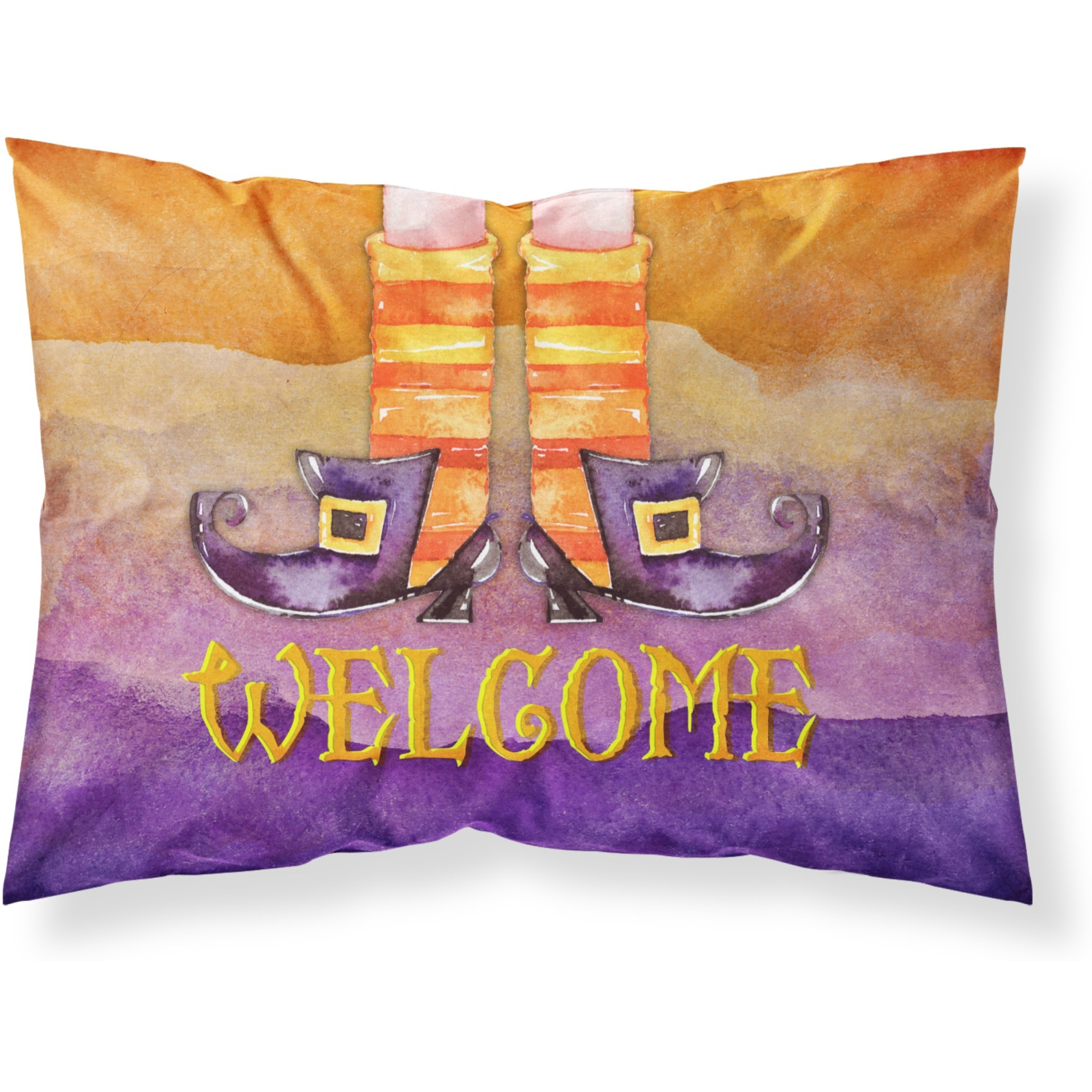 Halloween Welcome Witches Feet Fabric Standard Pillowcase