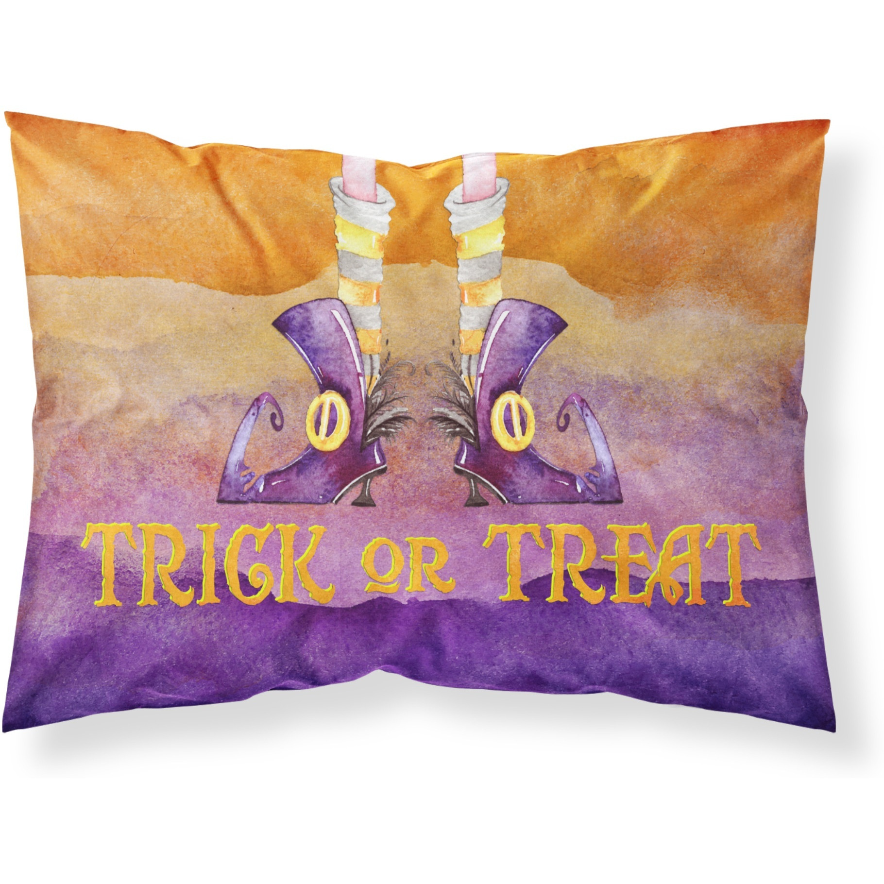 Halloween Trick Witches Feet Fabric Standard Pillowcase