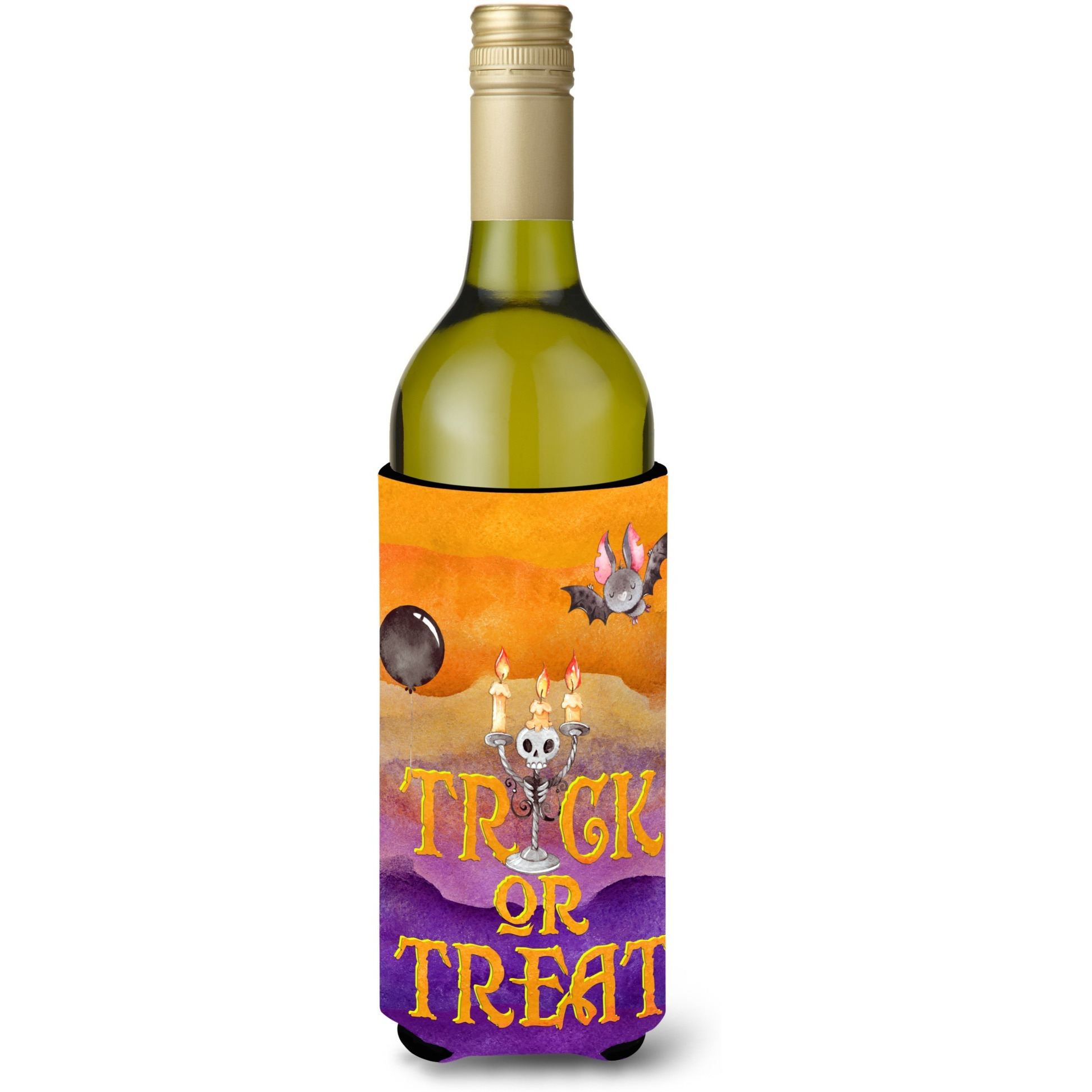 &quotCaroline's Treasures BB7461LITERK Halloween Trick or Treat Wine Bottle Hugger cold-beverage-koozies, 750 ml, Multicolor"