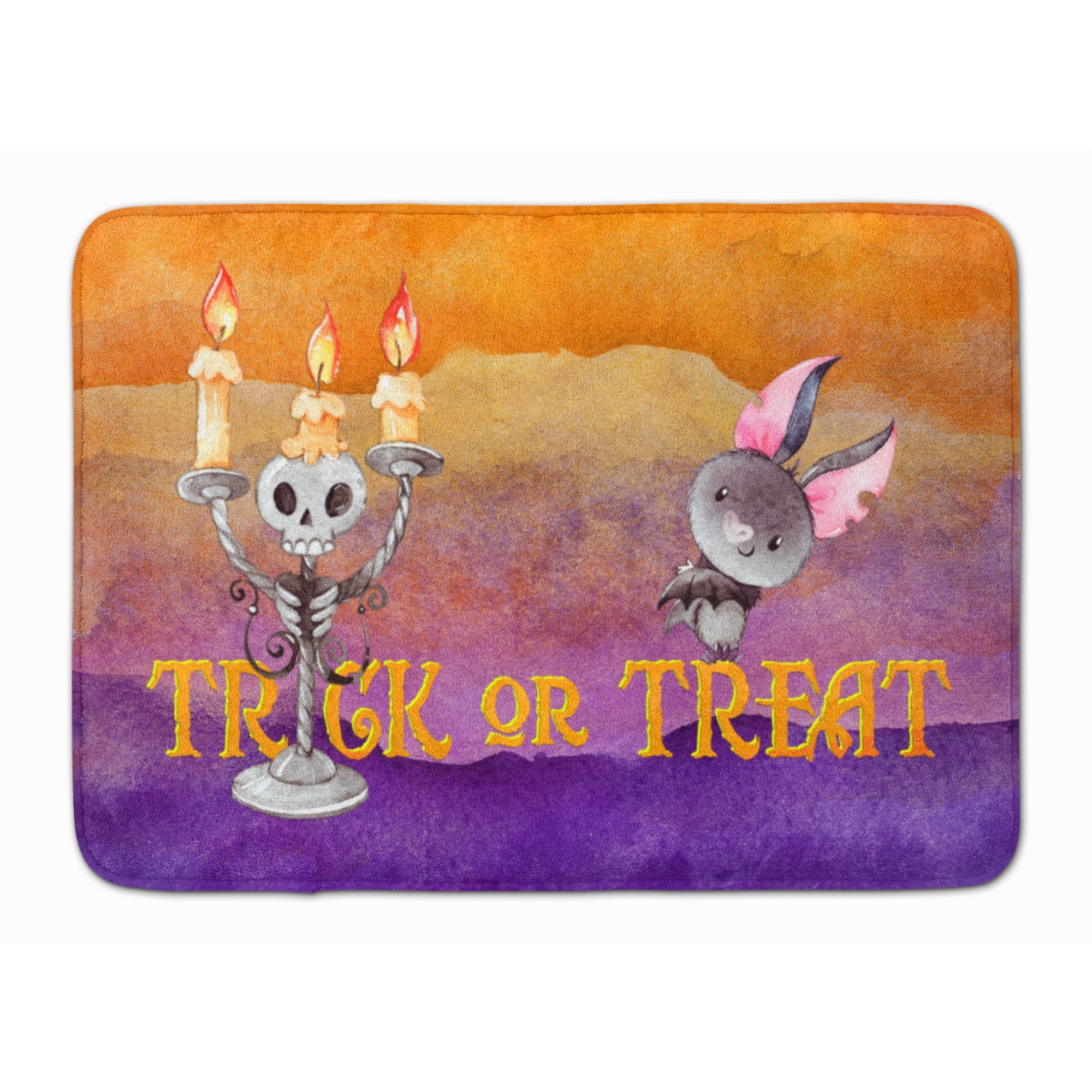 &quotCaroline's Treasures Halloween Trick or Treat Machine Washable Memory Foam Mat doormats, Multicolor"