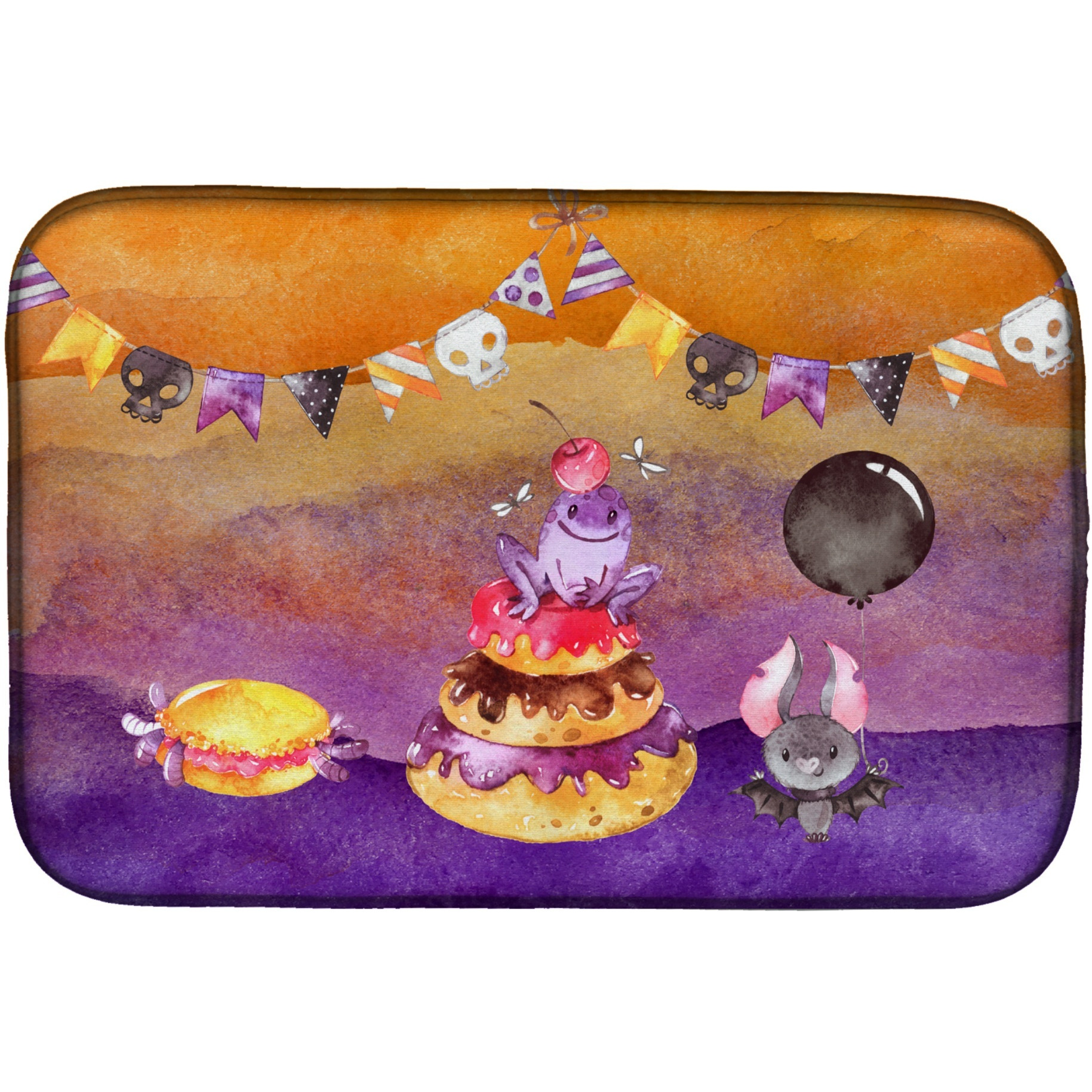 &quotCaroline's Treasures Halloween Sweets Party Dish Drying Mat, 14"" x 21"", Multicolor"